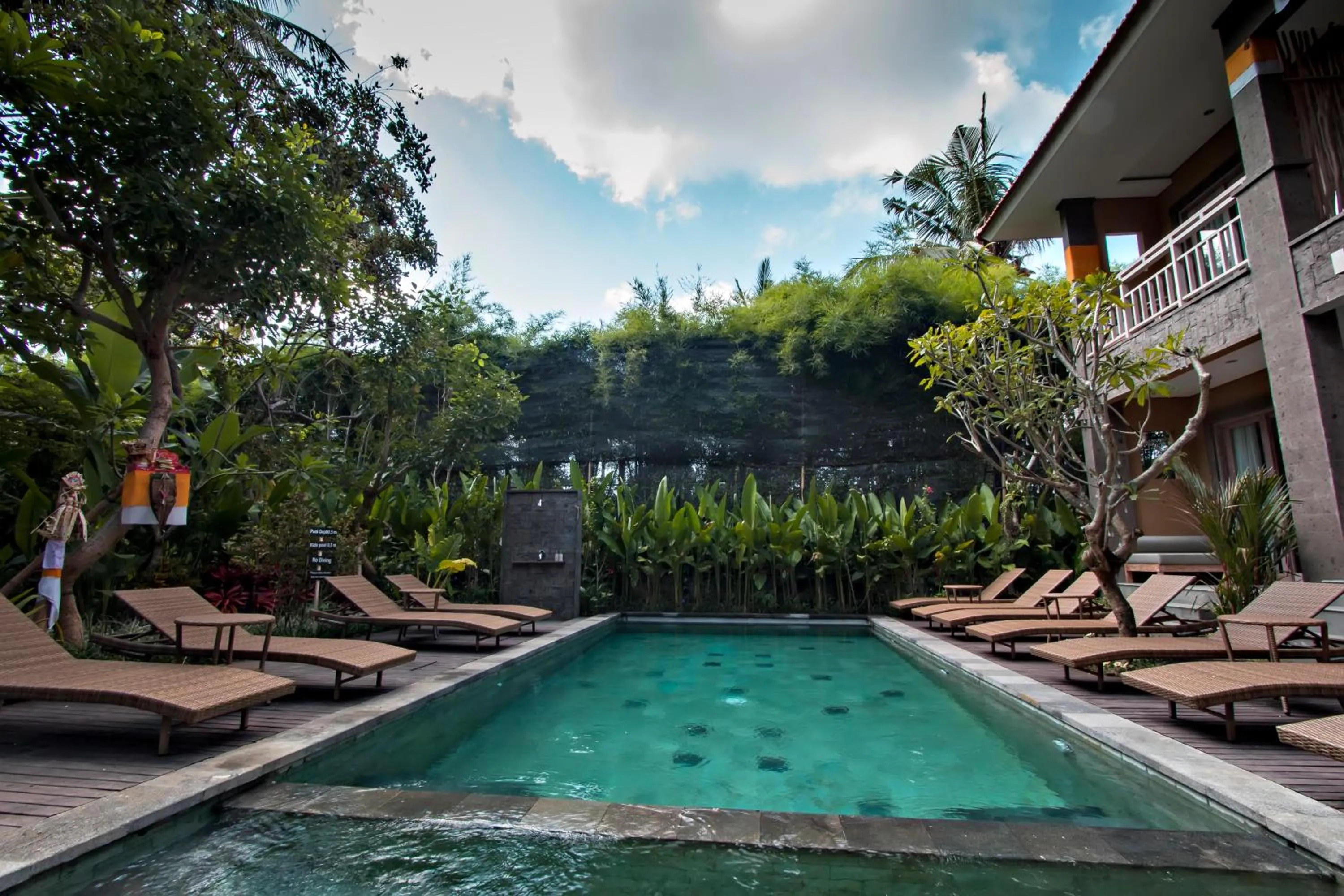 Pool view in Ubad Retreat