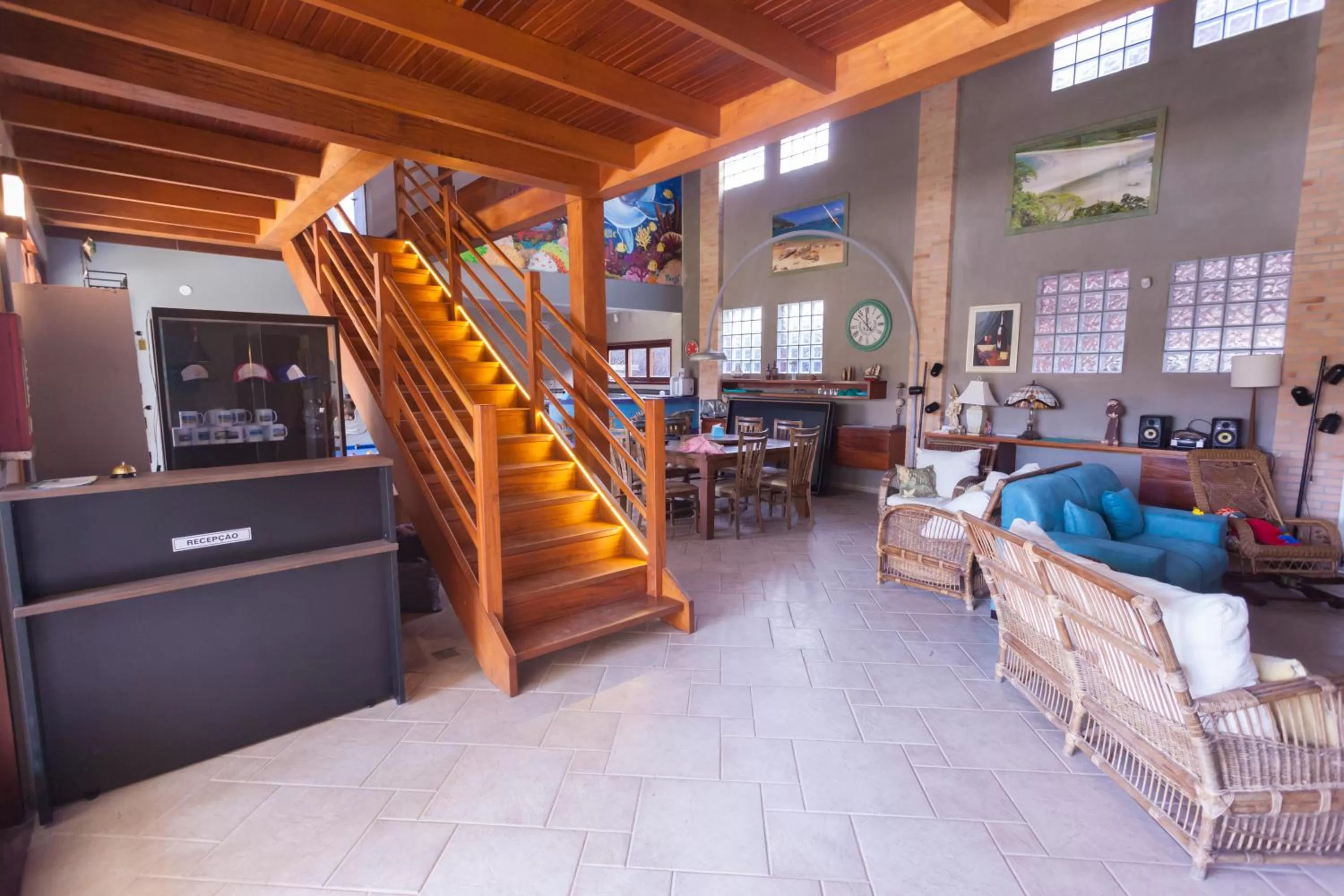 Lobby or reception in Ubatuba Ecologic Pousada