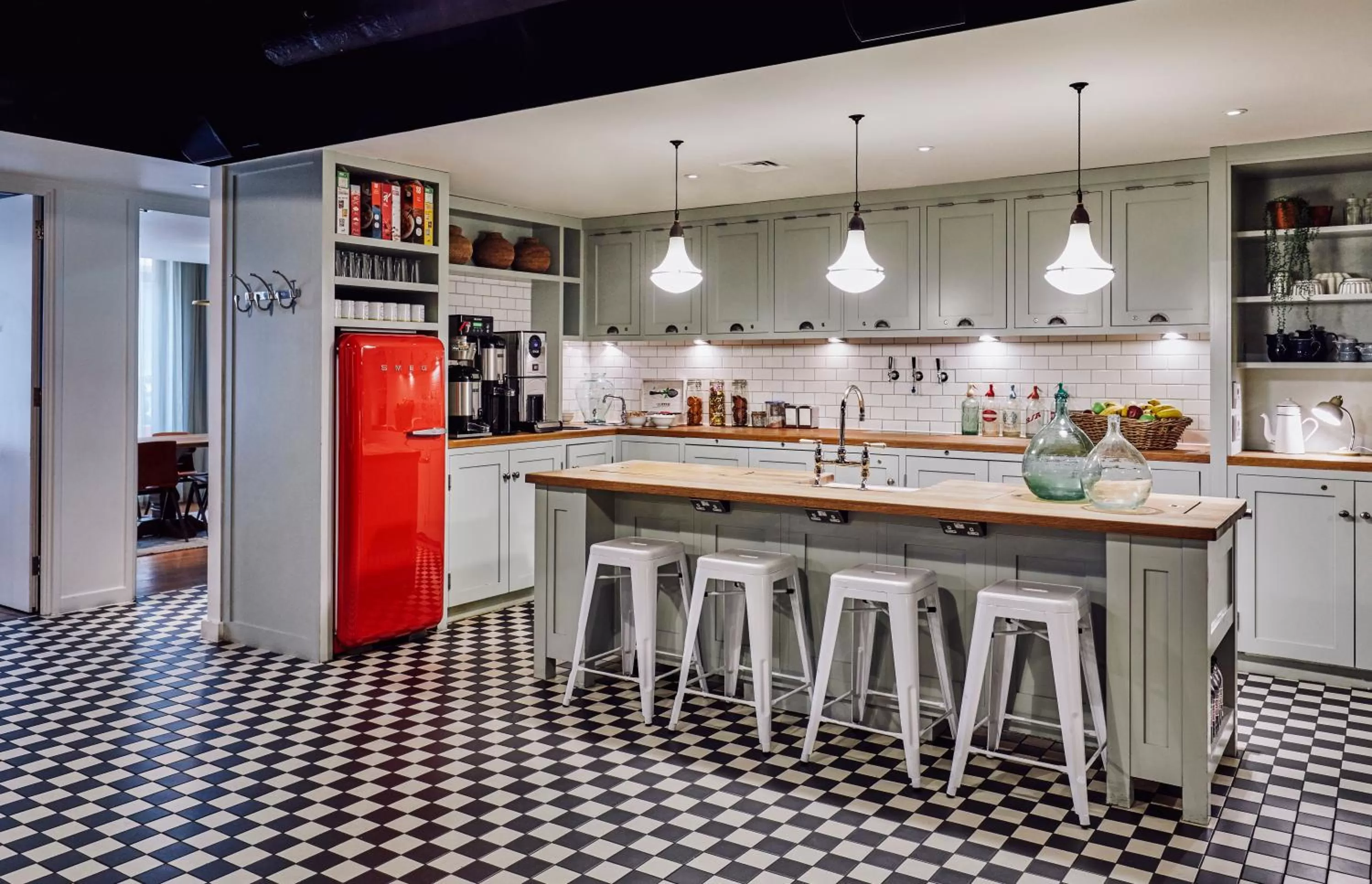 Communal kitchen in The Hoxton, Shoreditch