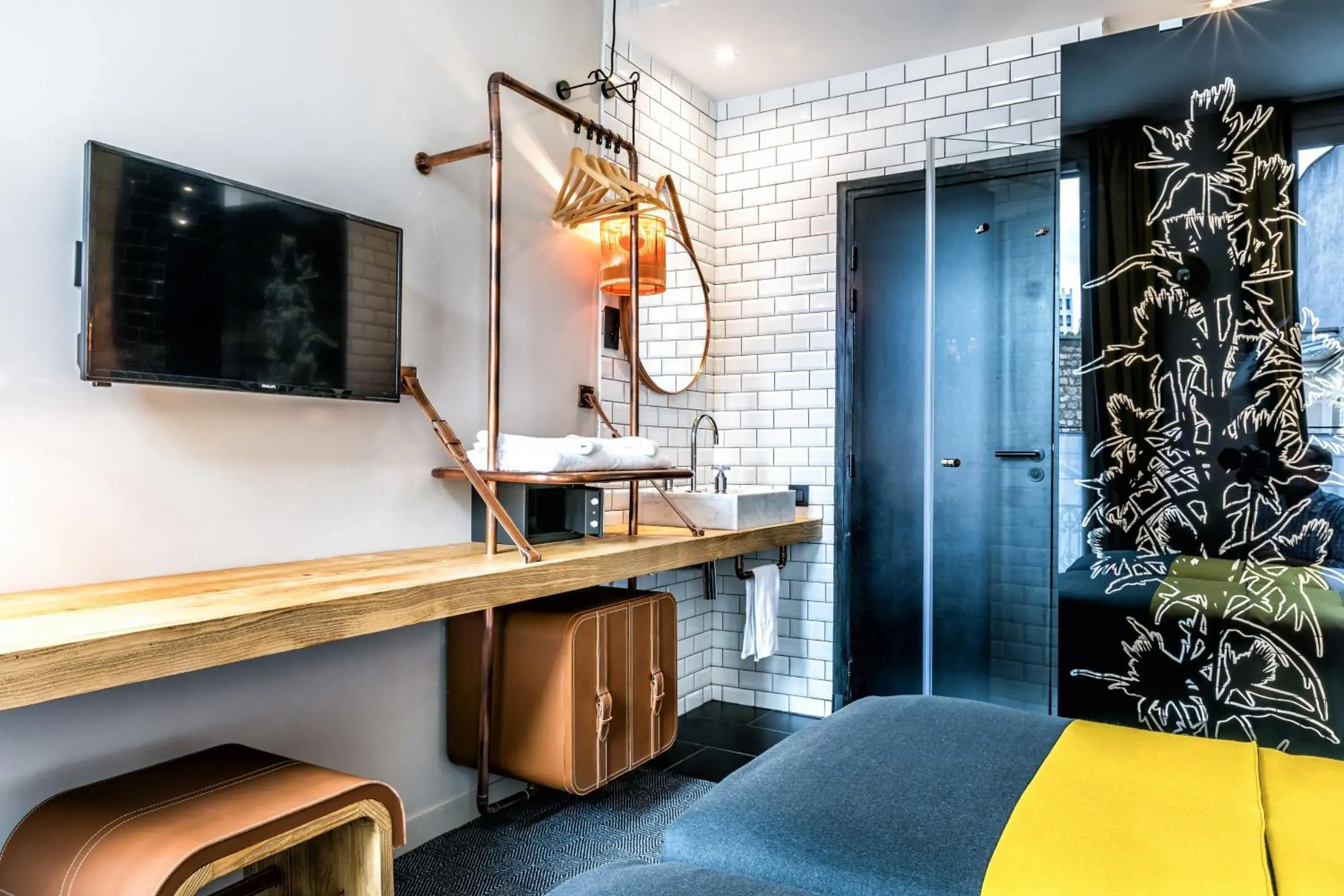 Twin Room in Hotel Restaurant Au Boeuf Couronné Twin Room in Hotel Restaurant Au Boeuf Couronné