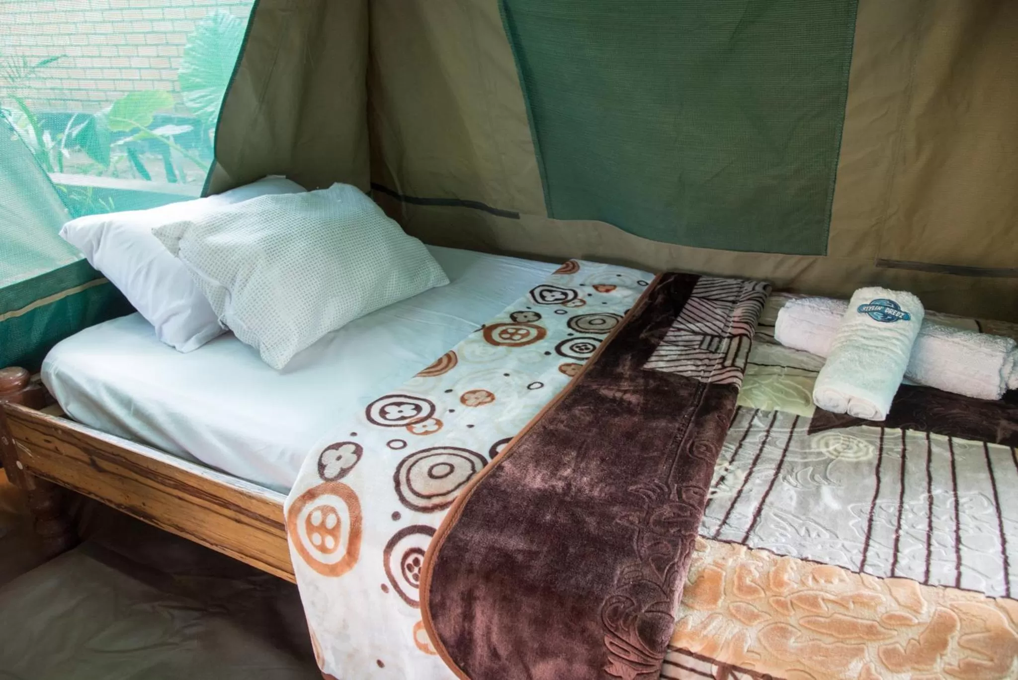 Bed in Okavango Lodge