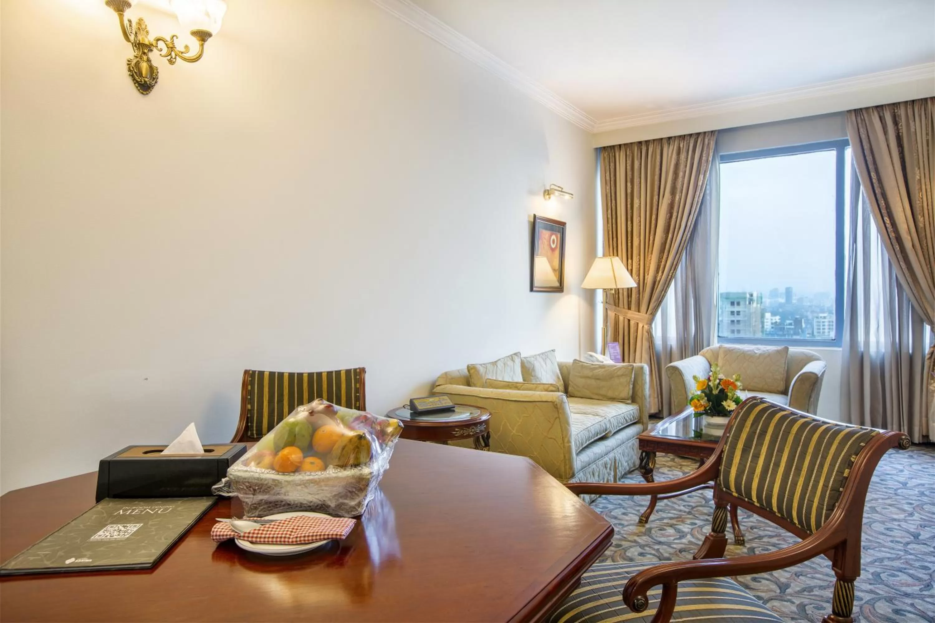 Seating area in Hotel Sarina