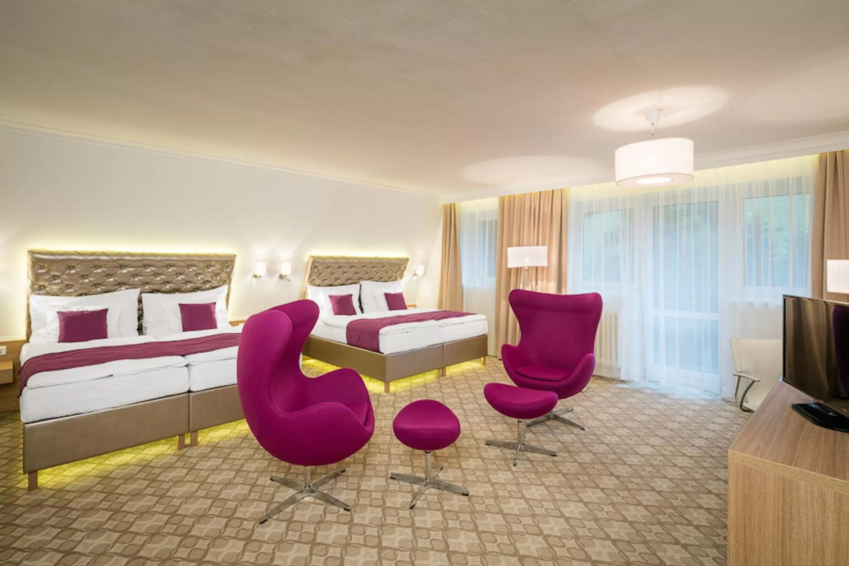 Bed in Pytloun Wellness Hotel Harrachov