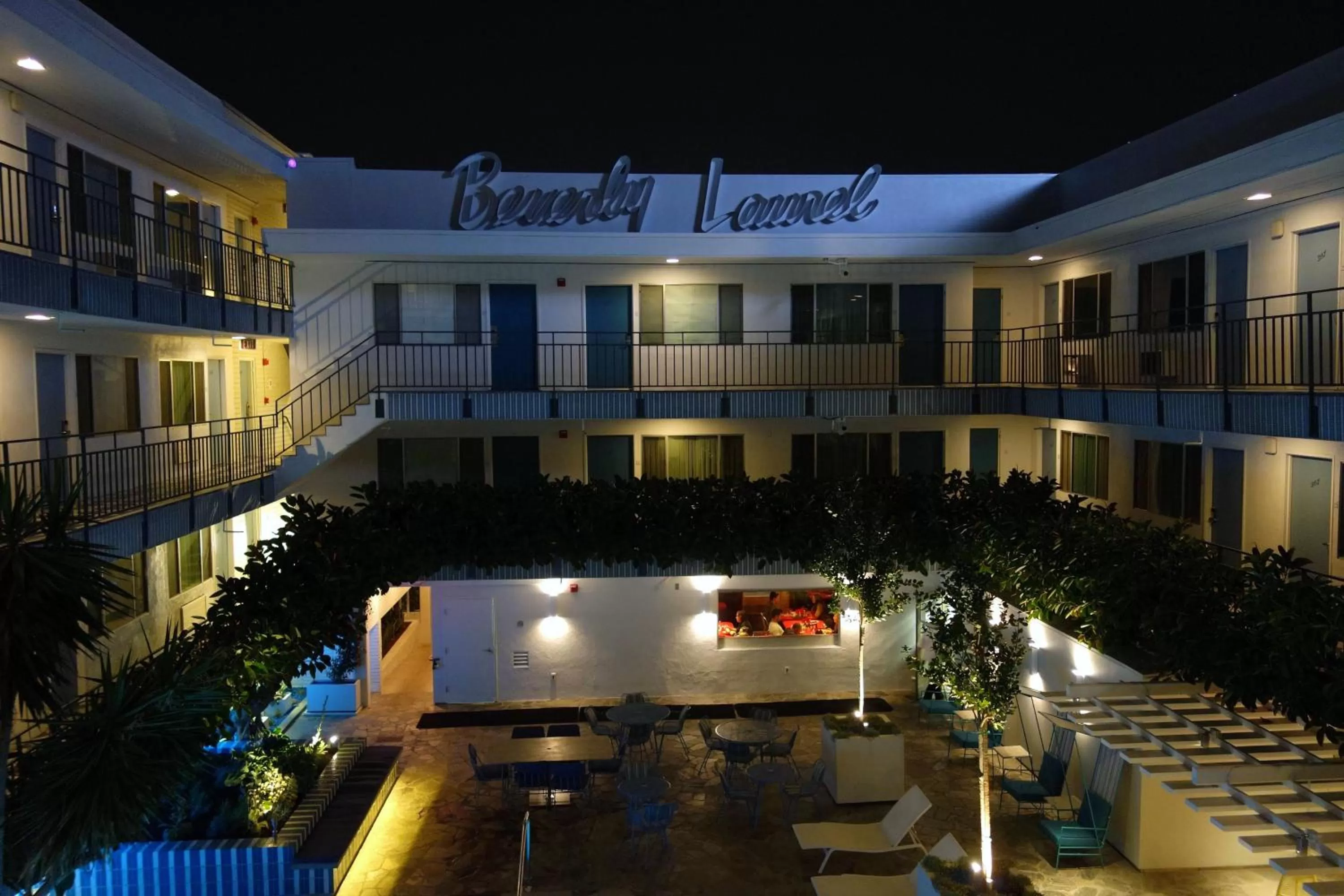 Property building in The Beverly Laurel Hotel at West Hollywood