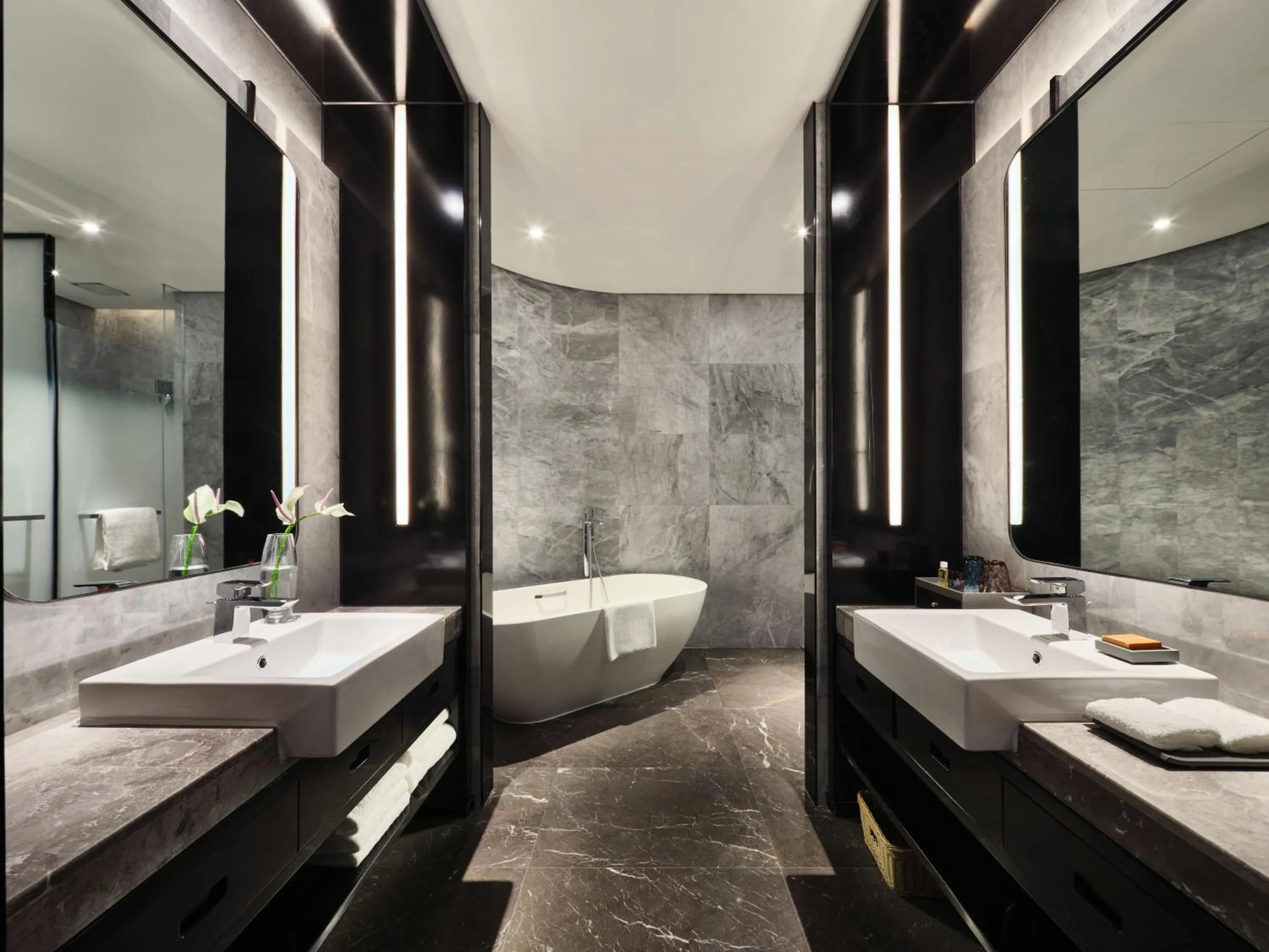 Bathroom in Crowne Plaza Wuhan Development Zone by IHG