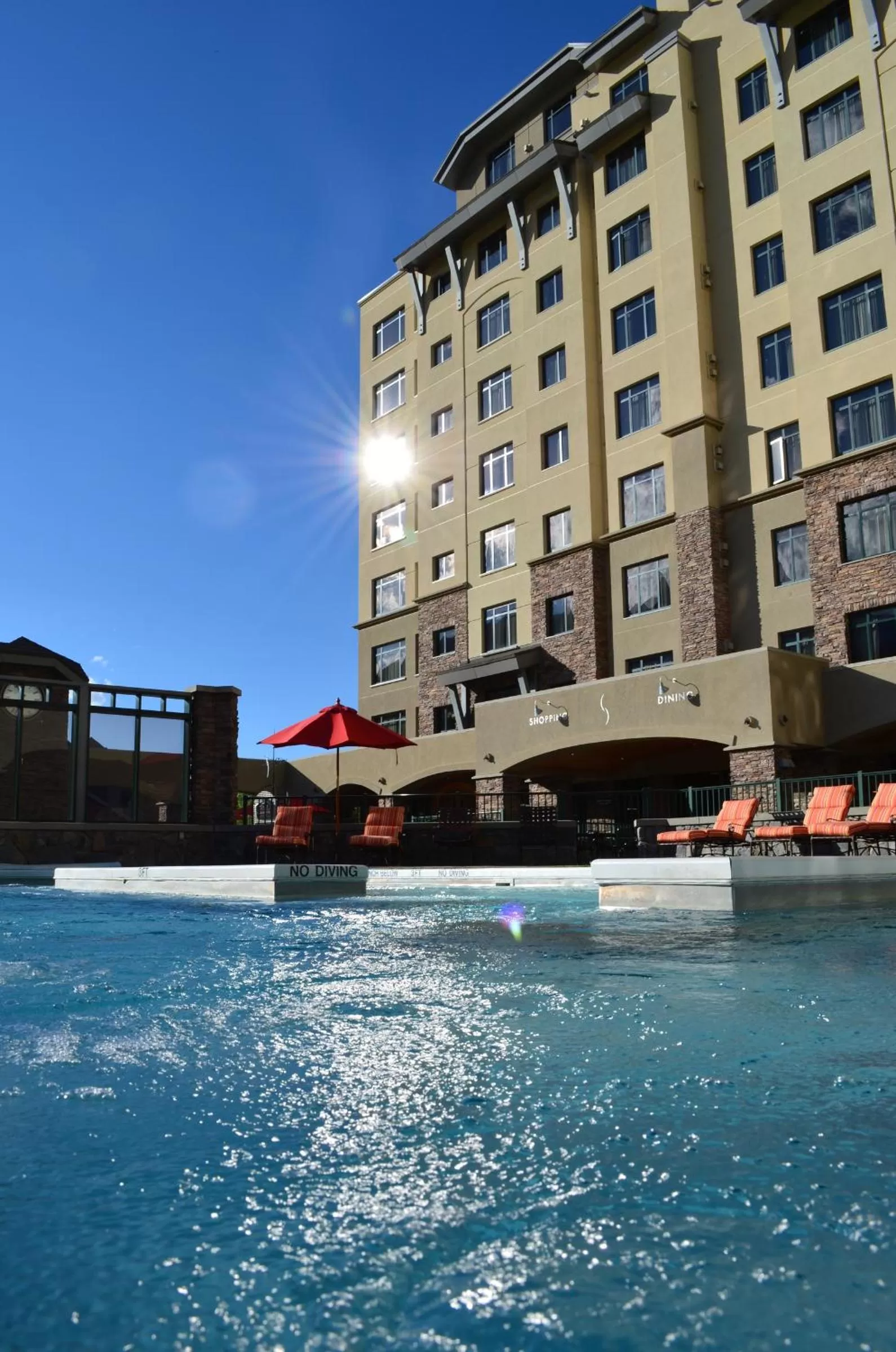Swimming pool in Summit Hotel at Big Sky Resort