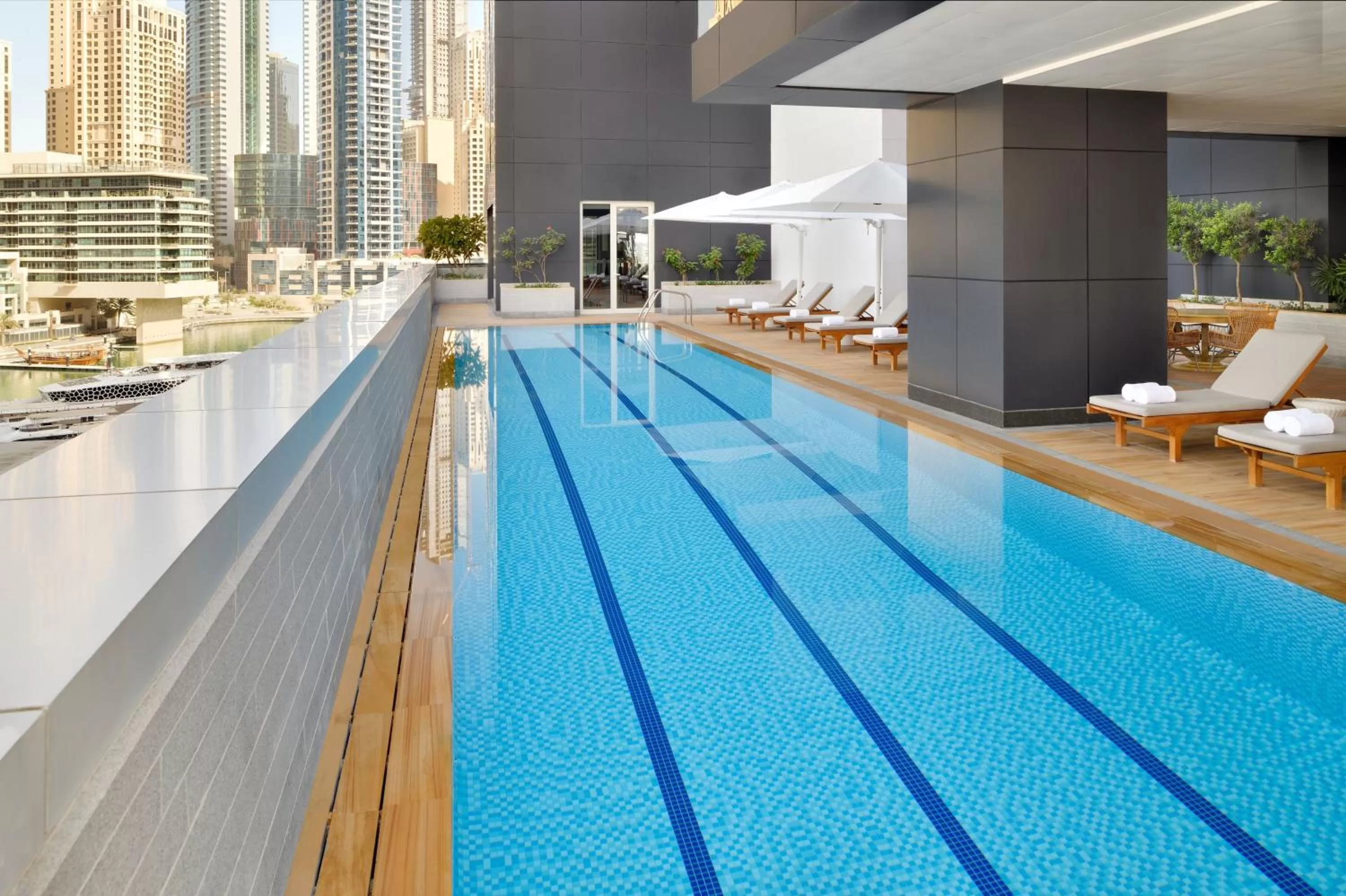 Swimming pool in Crowne Plaza Dubai Marina by IHG