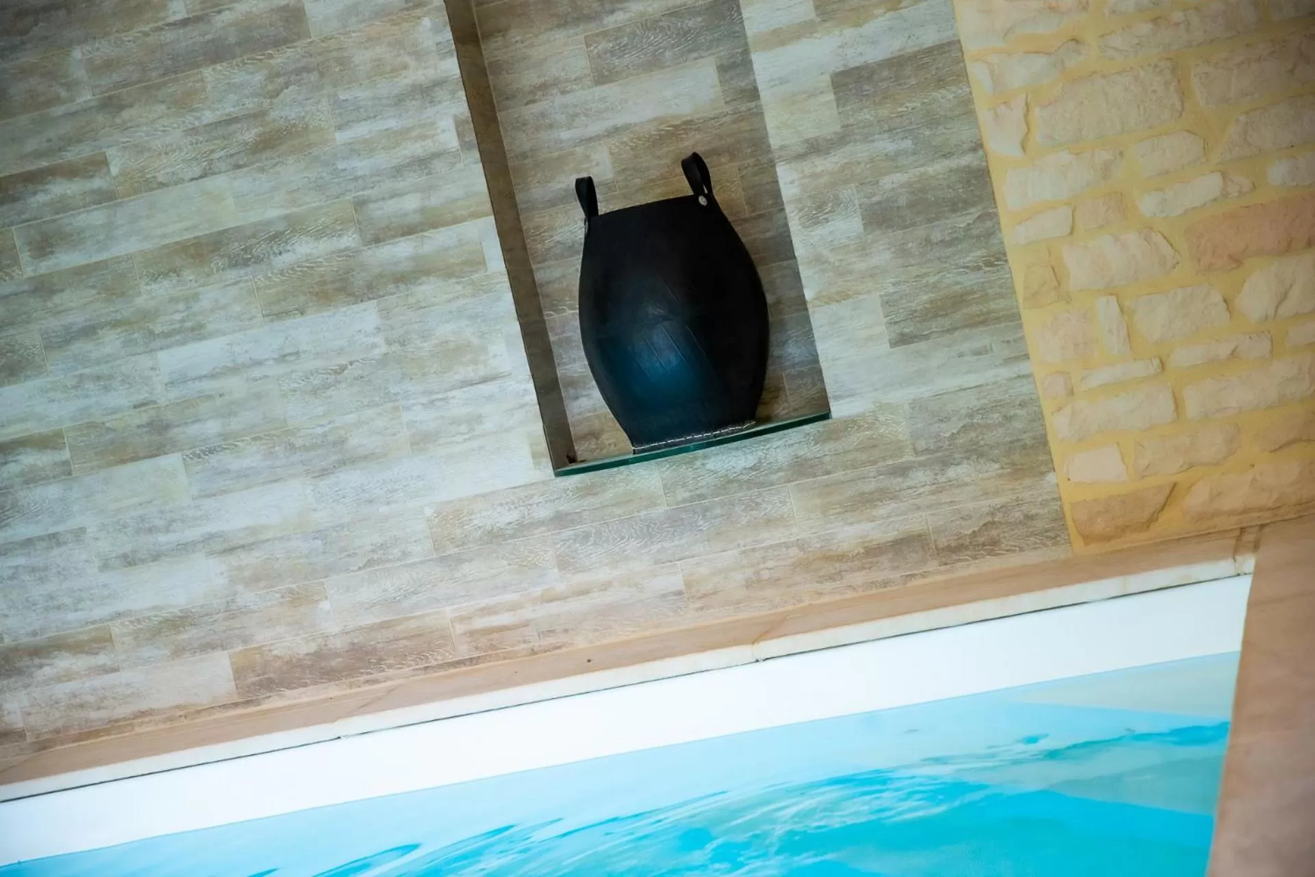 Pool view in La Ferme de l'Oudon & SPA