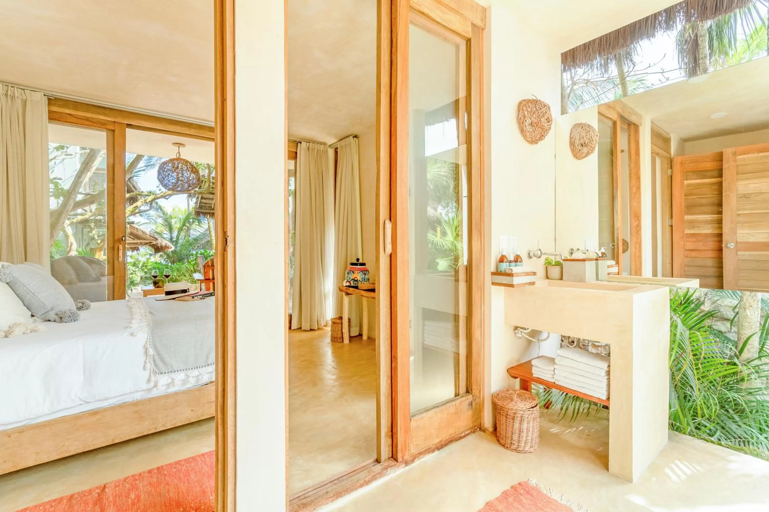 Bathroom, Bed in Ahau Tulum - Beachfront Hotel