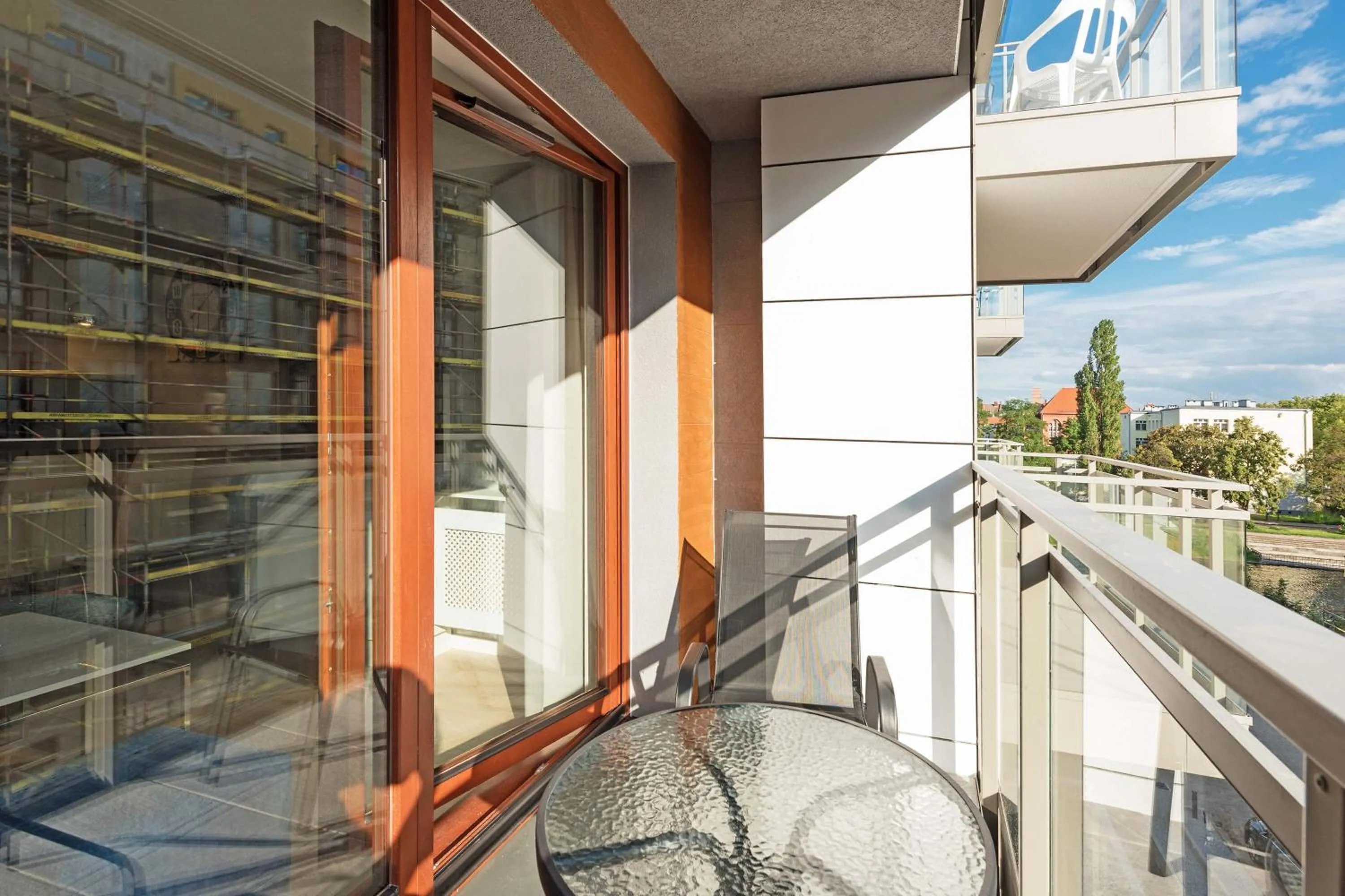 Balcony/Terrace in GRANO APARTMENTS Gdańsk Motława SPA & Wellness