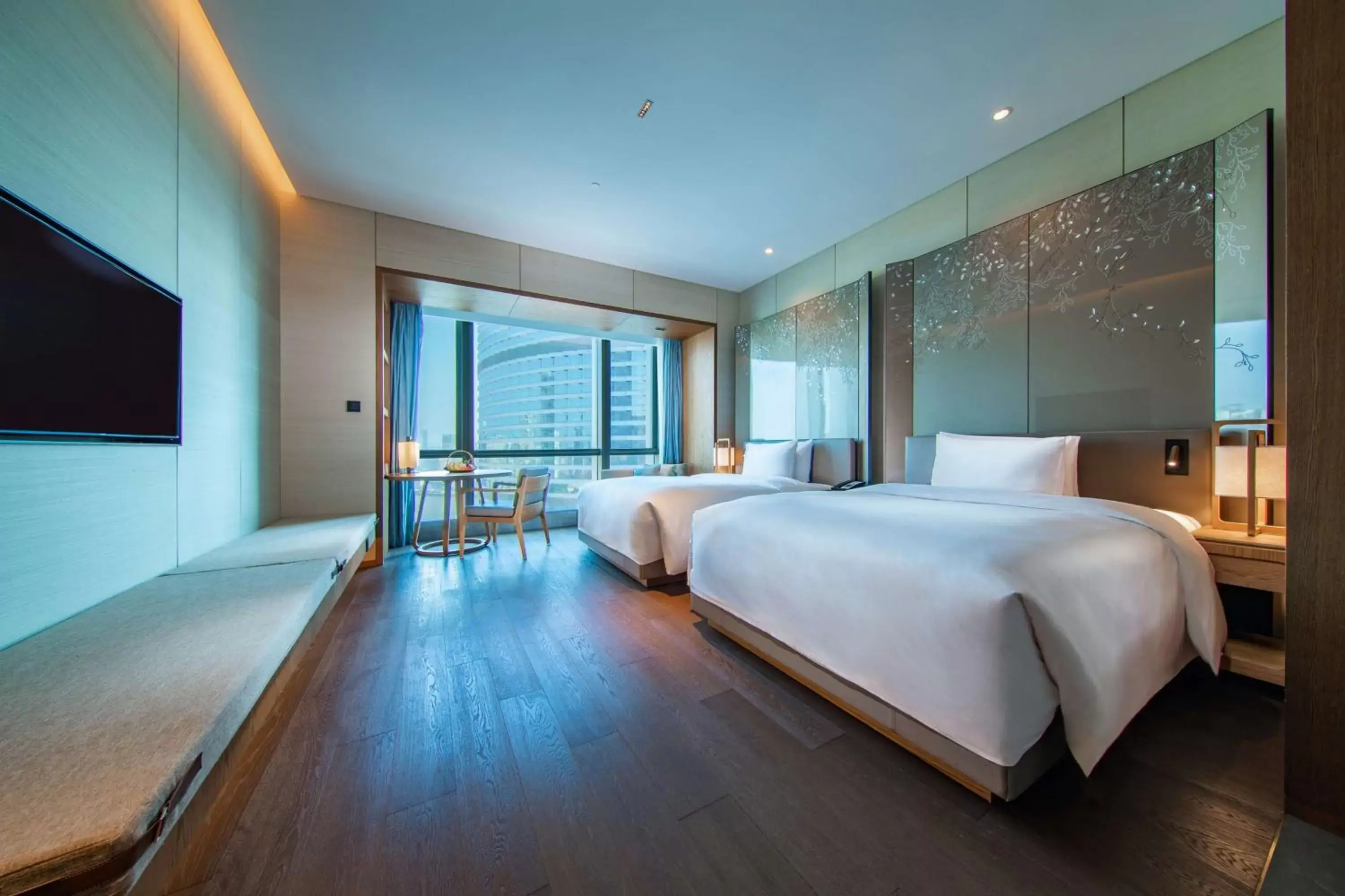 Premium Scenic Queen Room with Two Queen Beds in Conrad Guangzhou Premium Scenic Queen Room with Two Queen Beds in Conrad Guangzhou