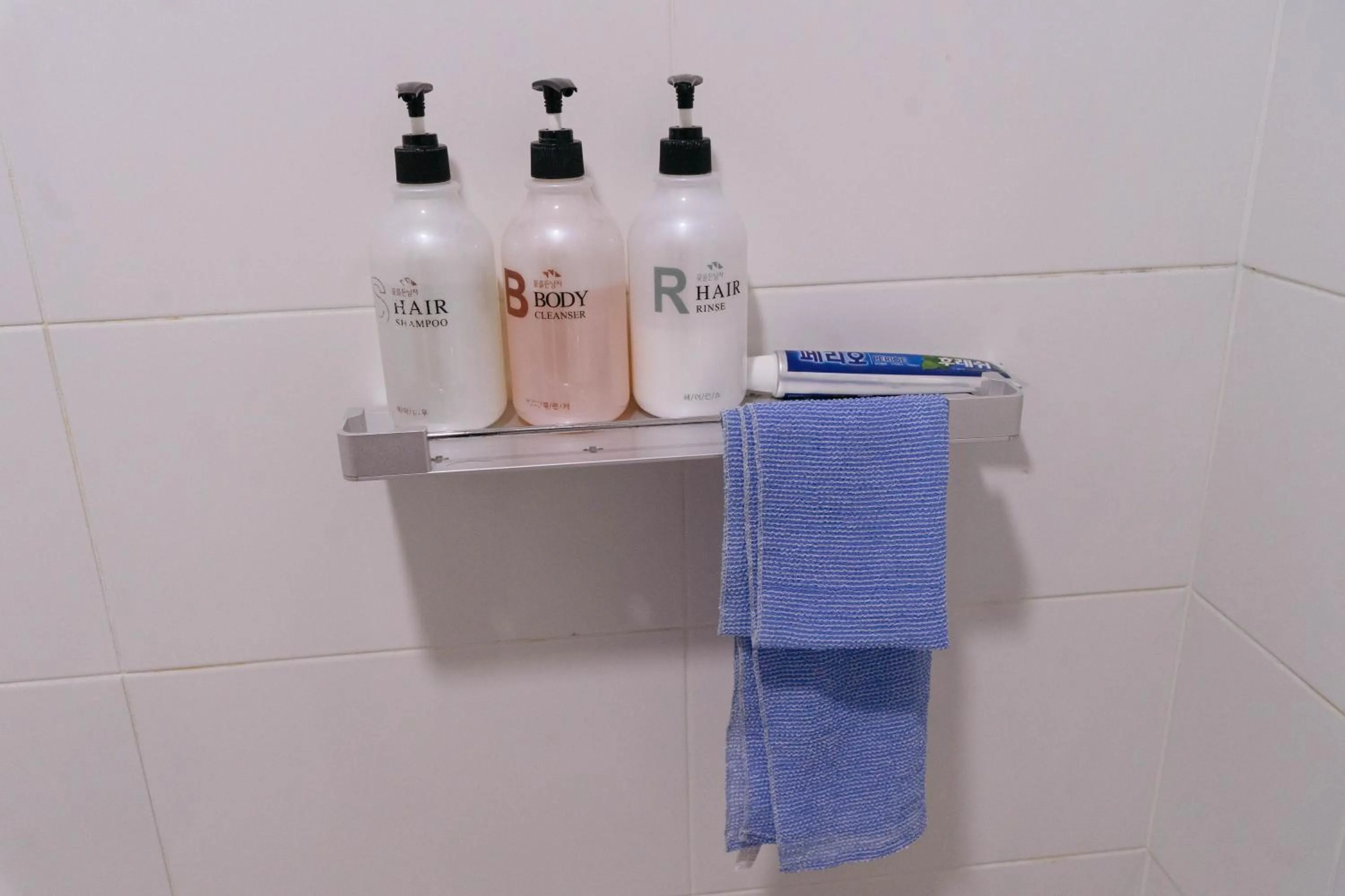 Shower in White Cabin