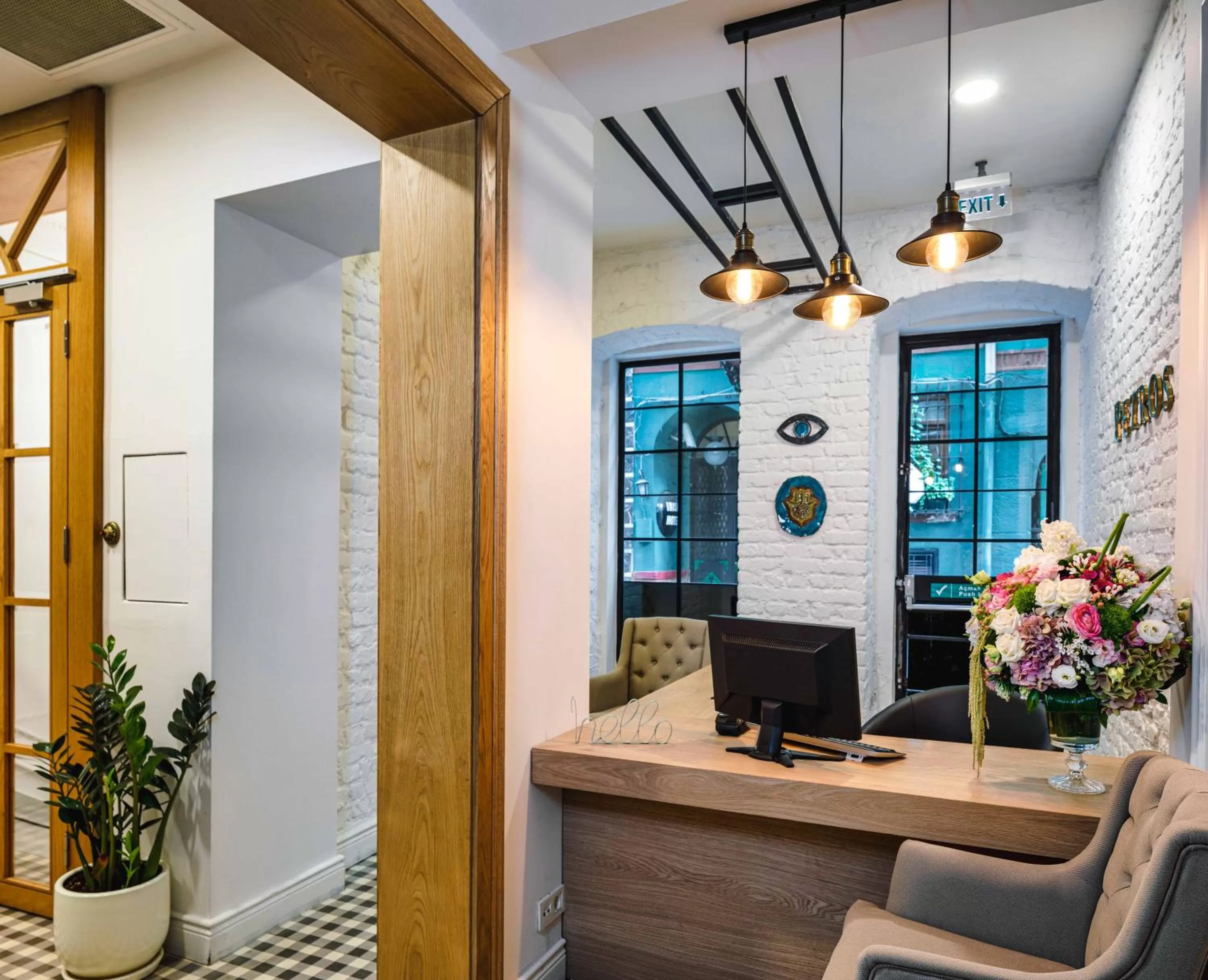 Lobby or reception in Petros Hotel