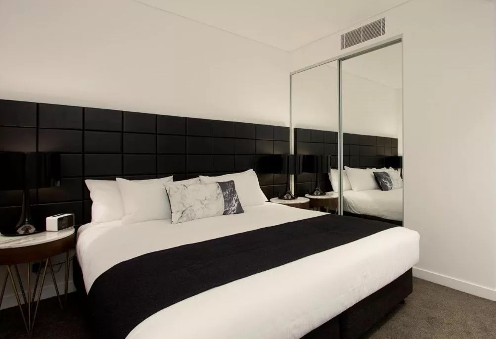 Bed in Silkari Suites at Chatswood