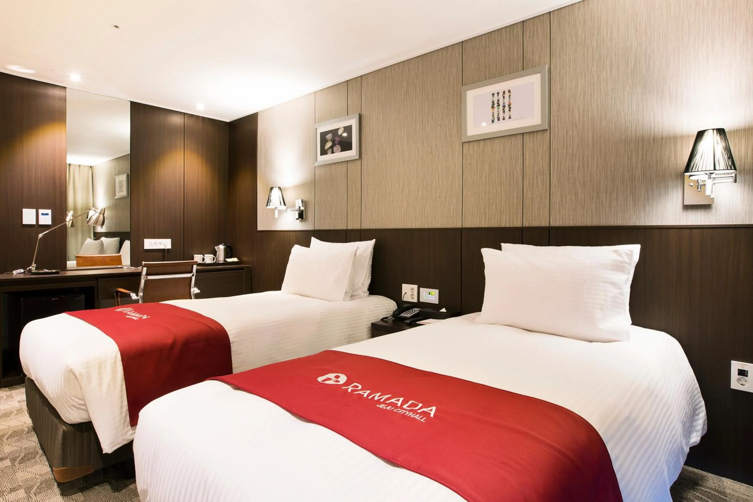 Bed in Ramada by Wyndham Jeju City Hall