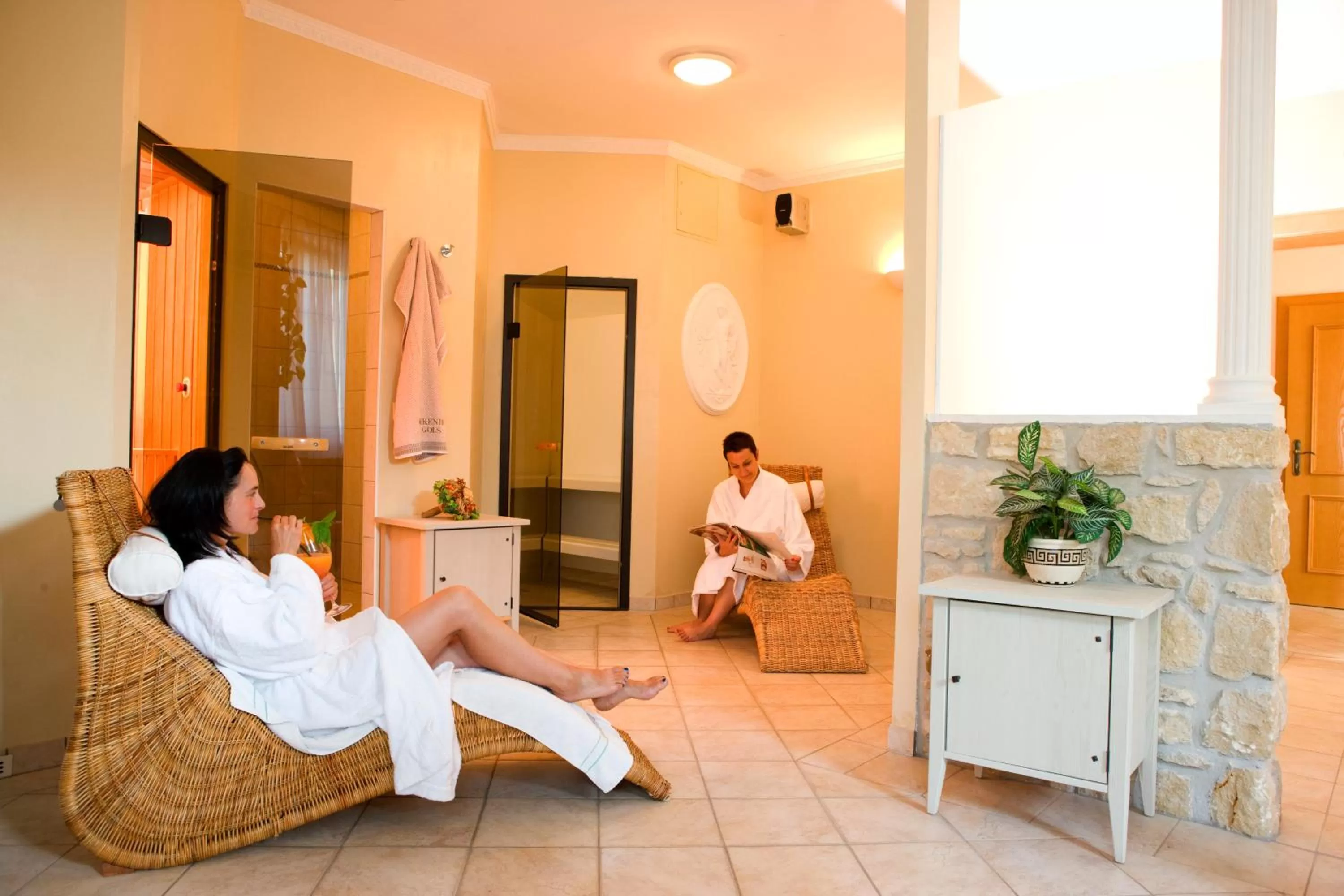 Sauna in BIRKENHOF GOLS - B & B - Wohlfühl Hotel mit Wochenend-Restaurant