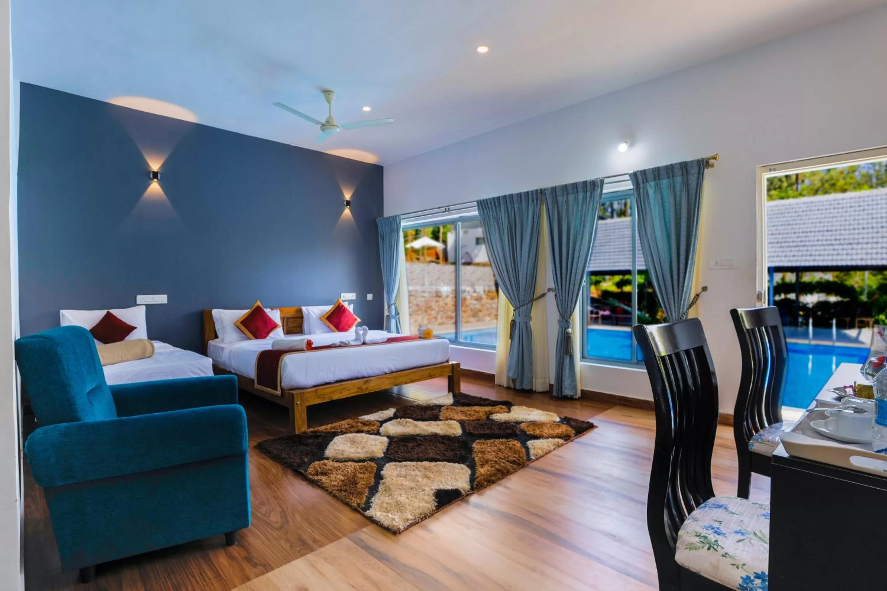 Pool view in The Spectrum Resort, Chikmagalur