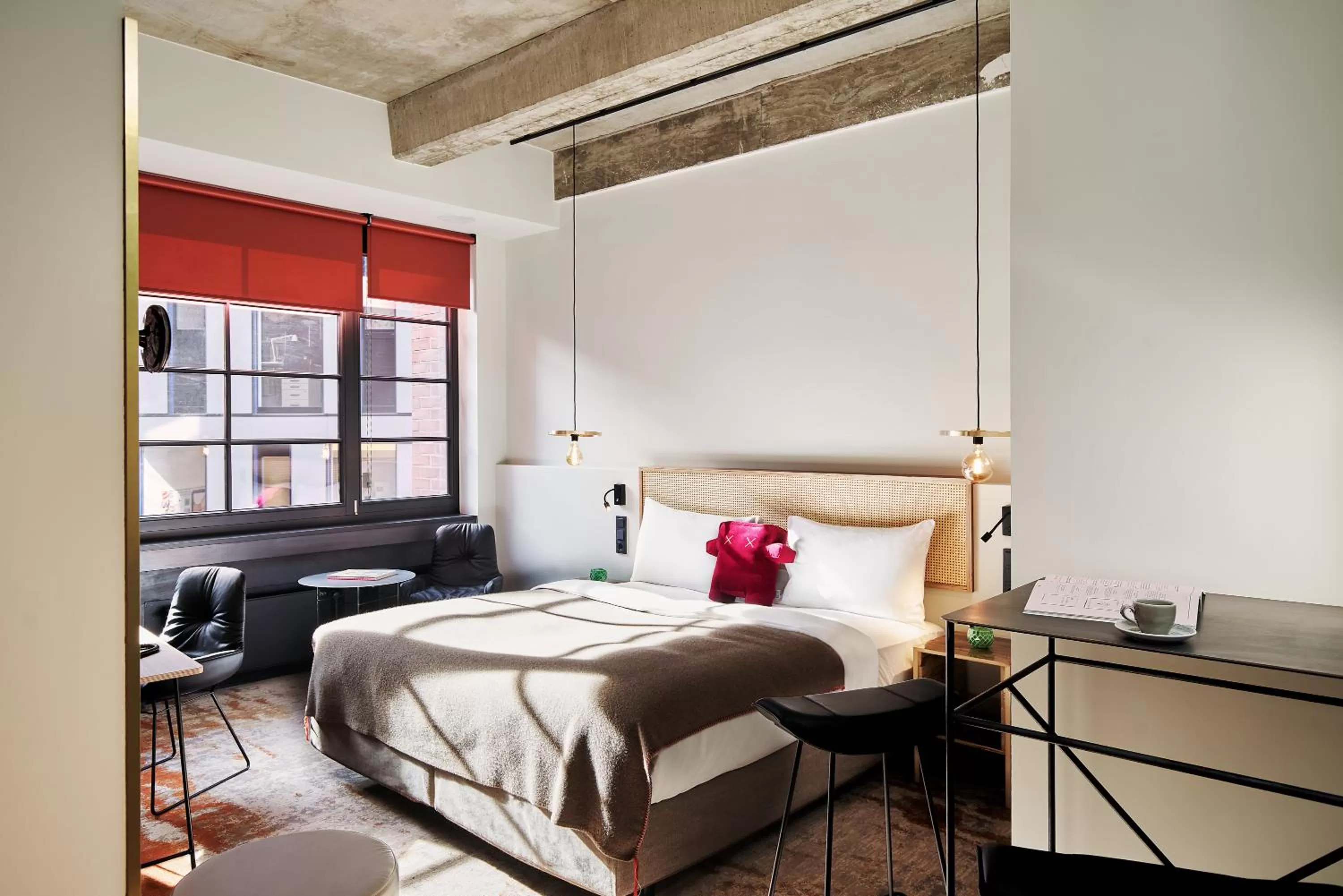 Photo of the whole room, Bed in hood house