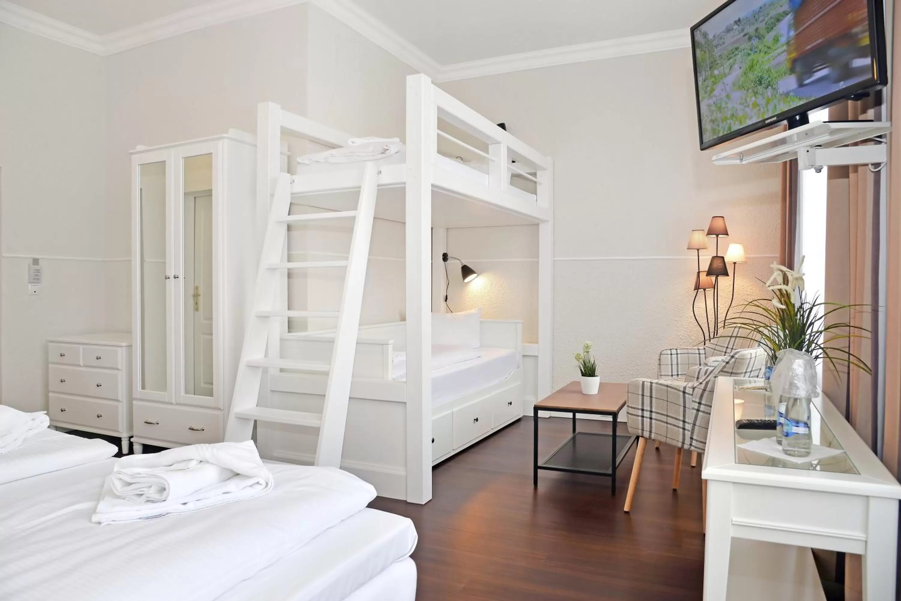 Bed in Hotel Stralsund