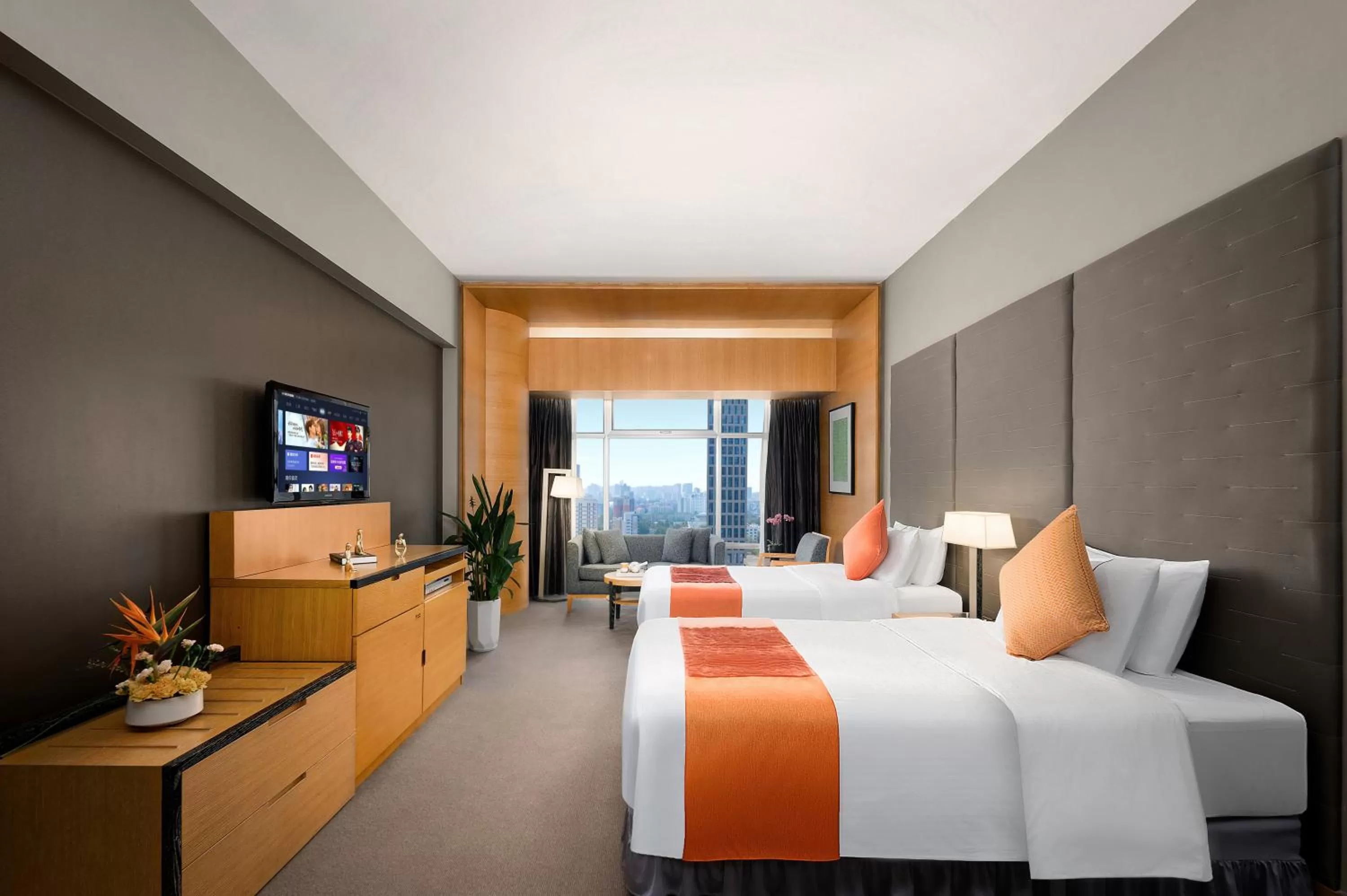 Bed in Jianguo Hotel Guangzhou