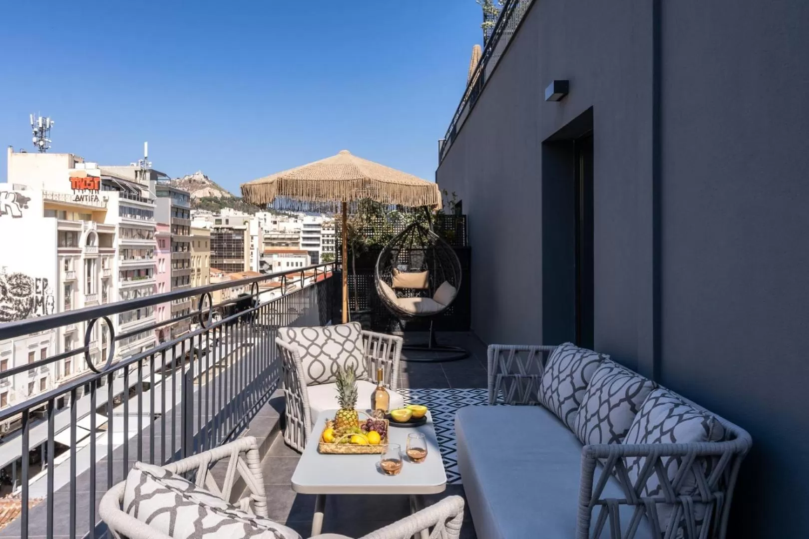 Balcony/Terrace in Play Theatrou Athens a member of Brown Hotels