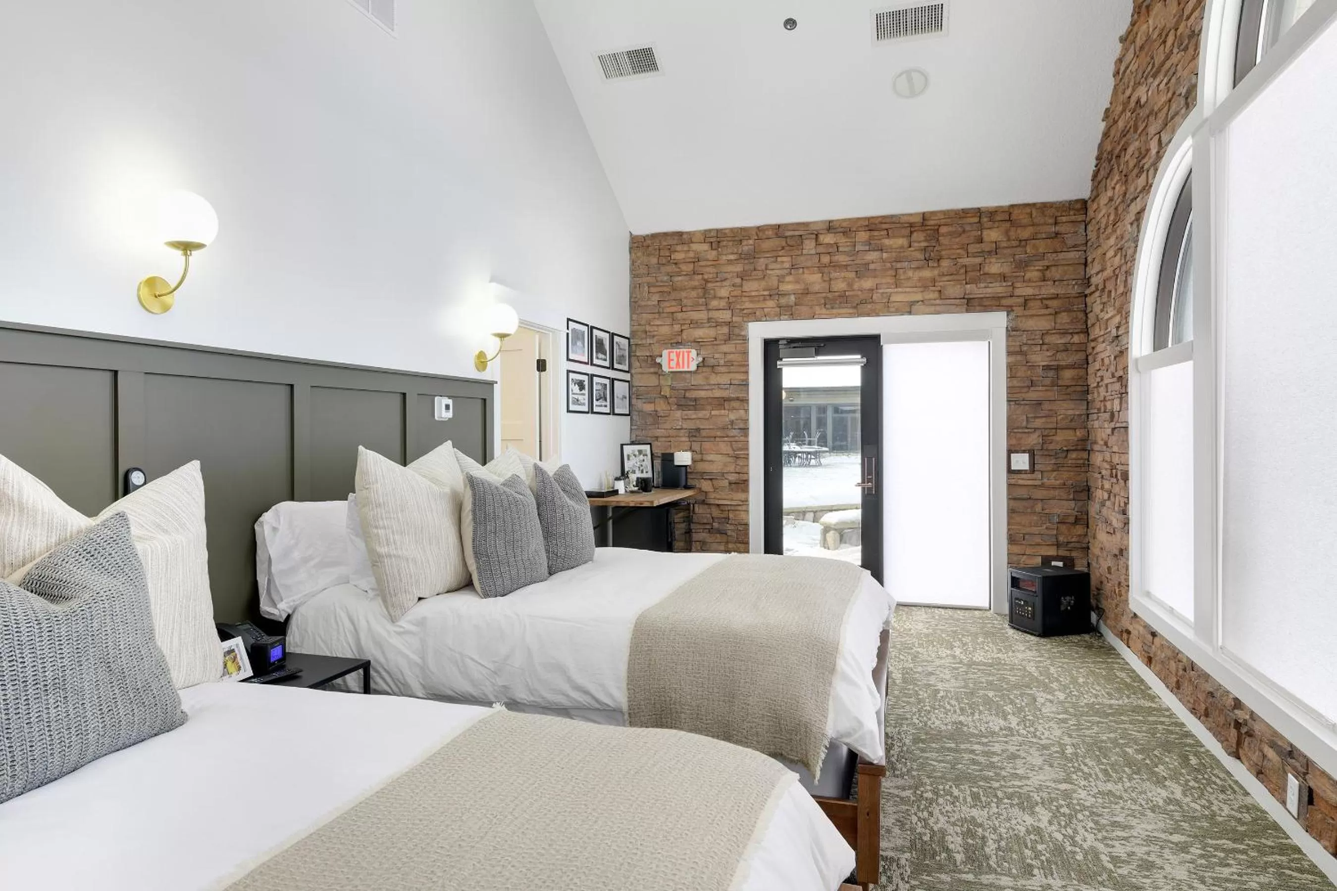 Bed in Balsam Lake Lodge