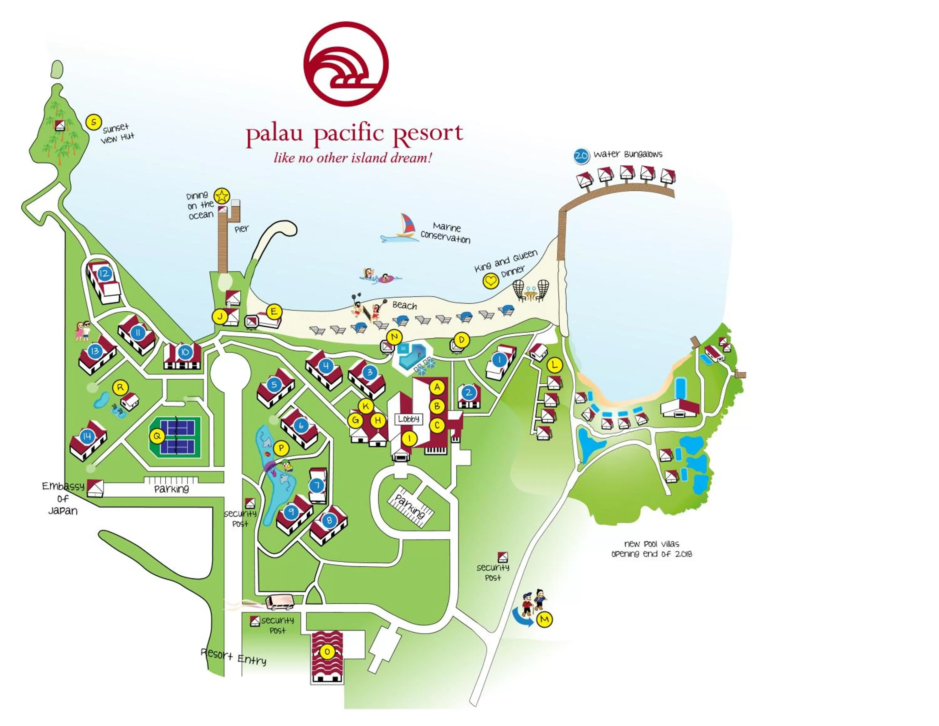 Floor Plan in Palau Pacific Resort
