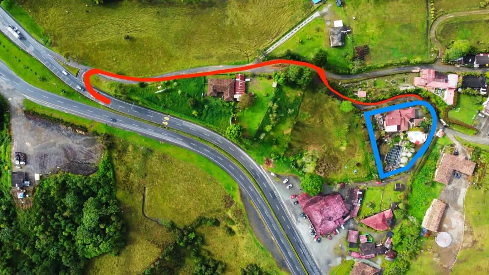 Bird's eye view, Bird's-eye View in Finca Campestre La Adelita B&B