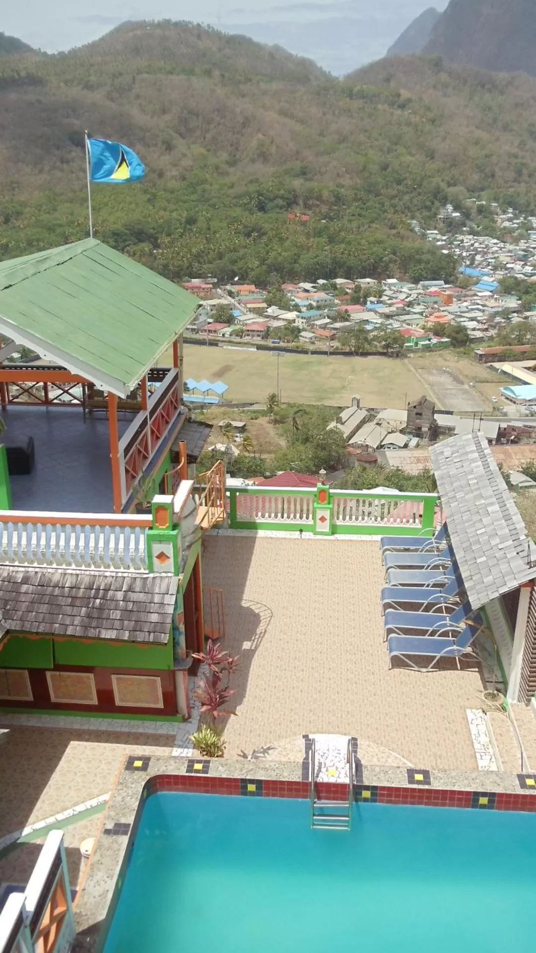 Swimming pool, Pool View in Villa Des Pitons