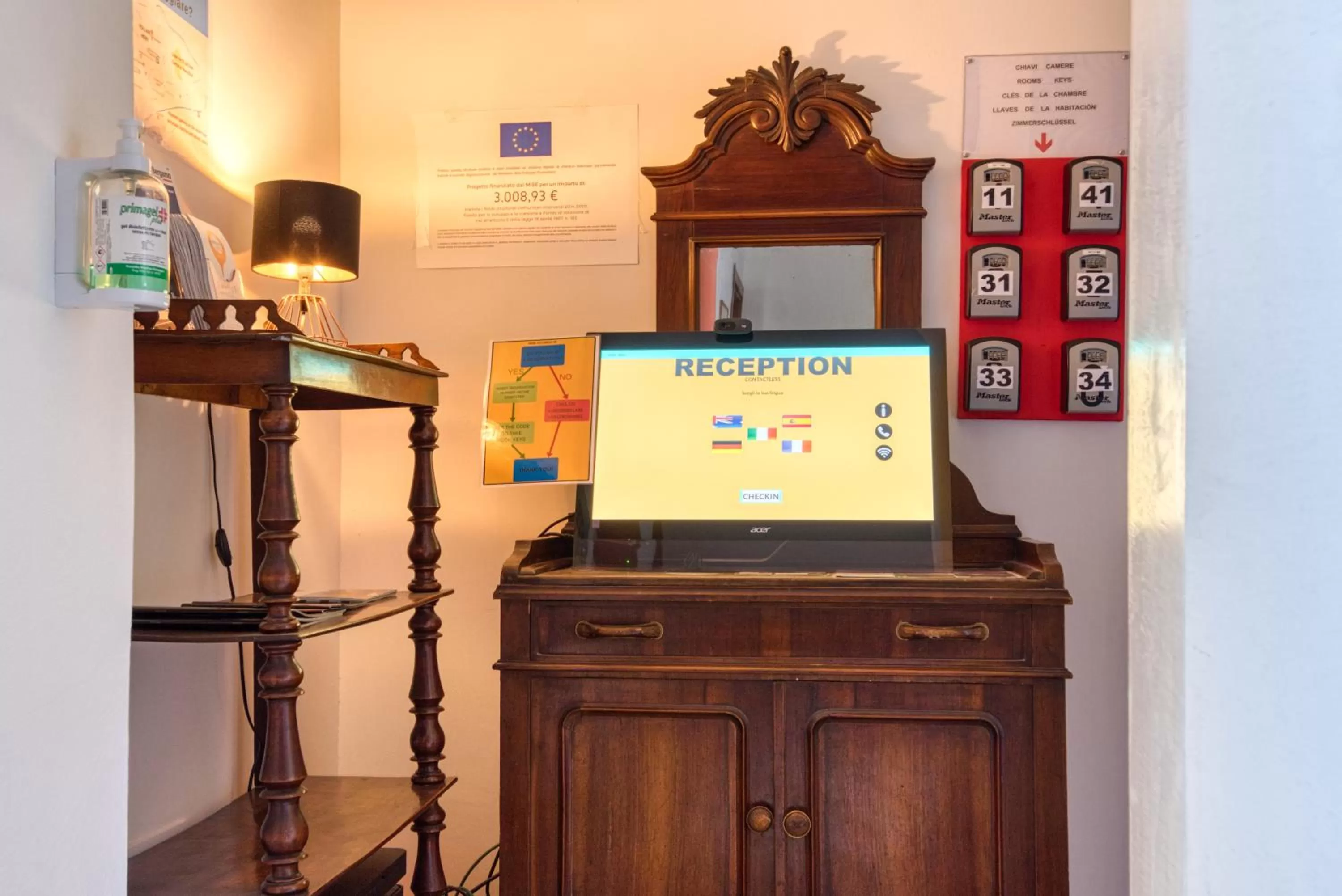 Lobby or reception in Palazzo Rivola