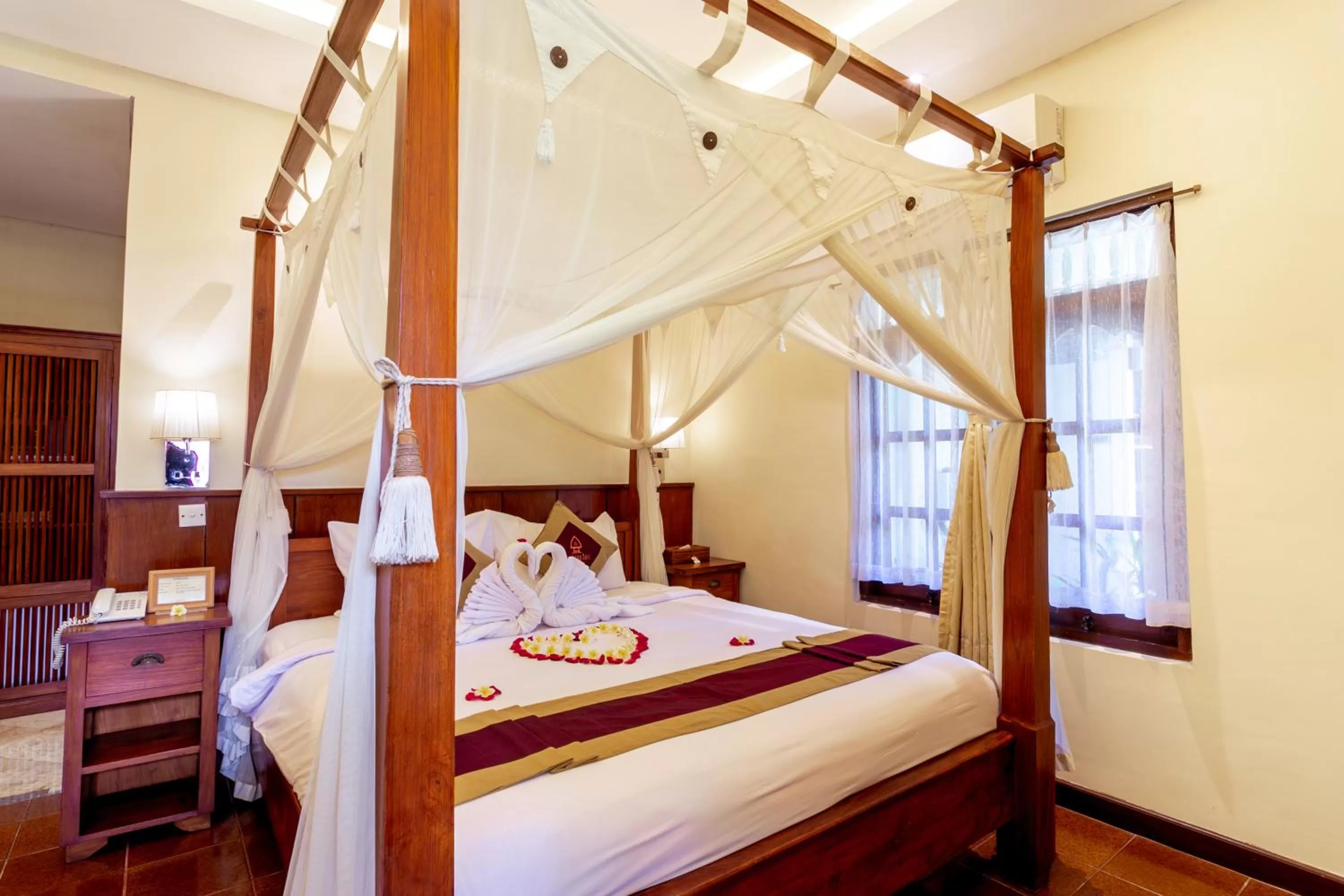 Bed in Lumbung Sari Ubud Hotel - CHSE Certified