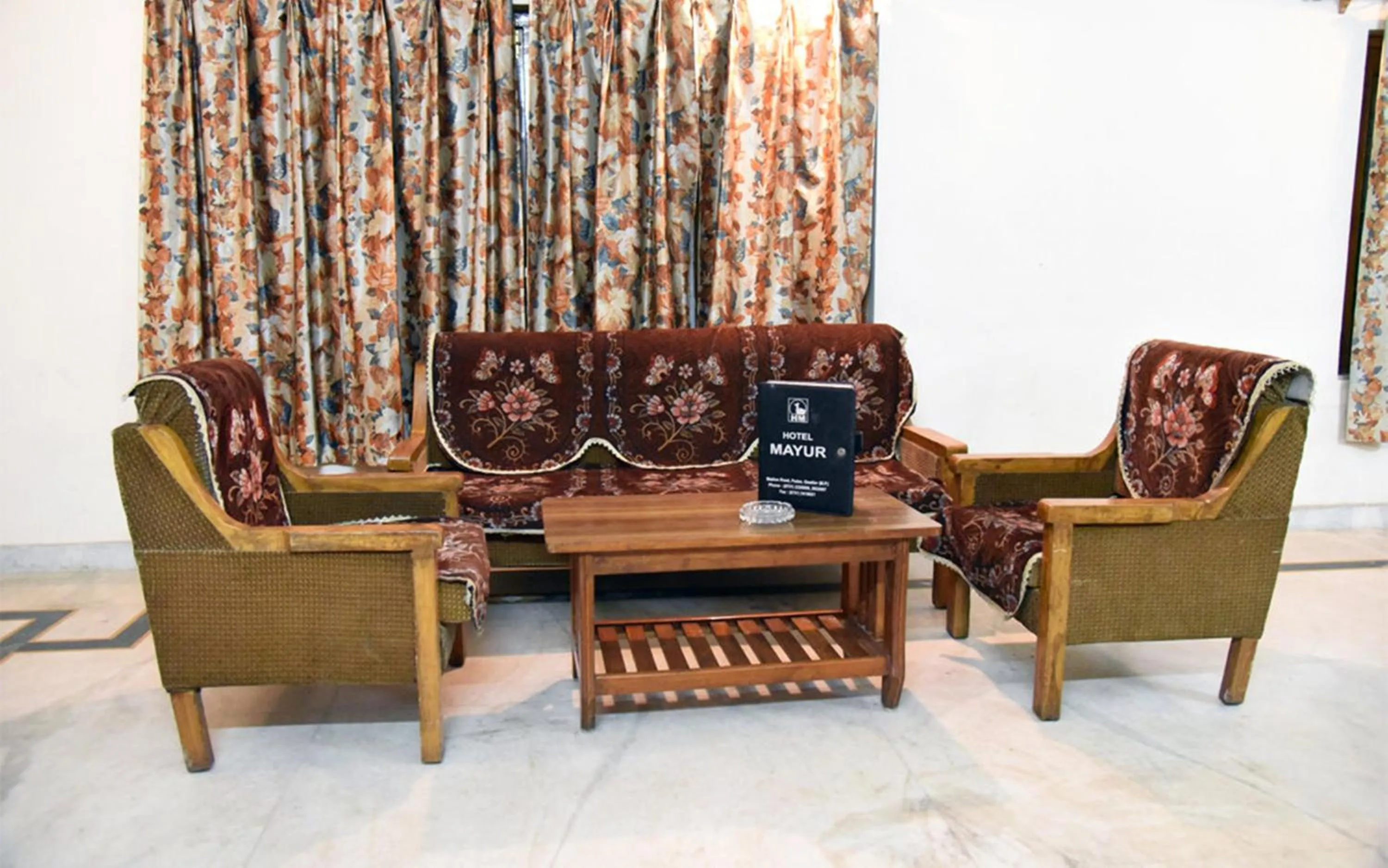 Seating area in Hotel Mayur