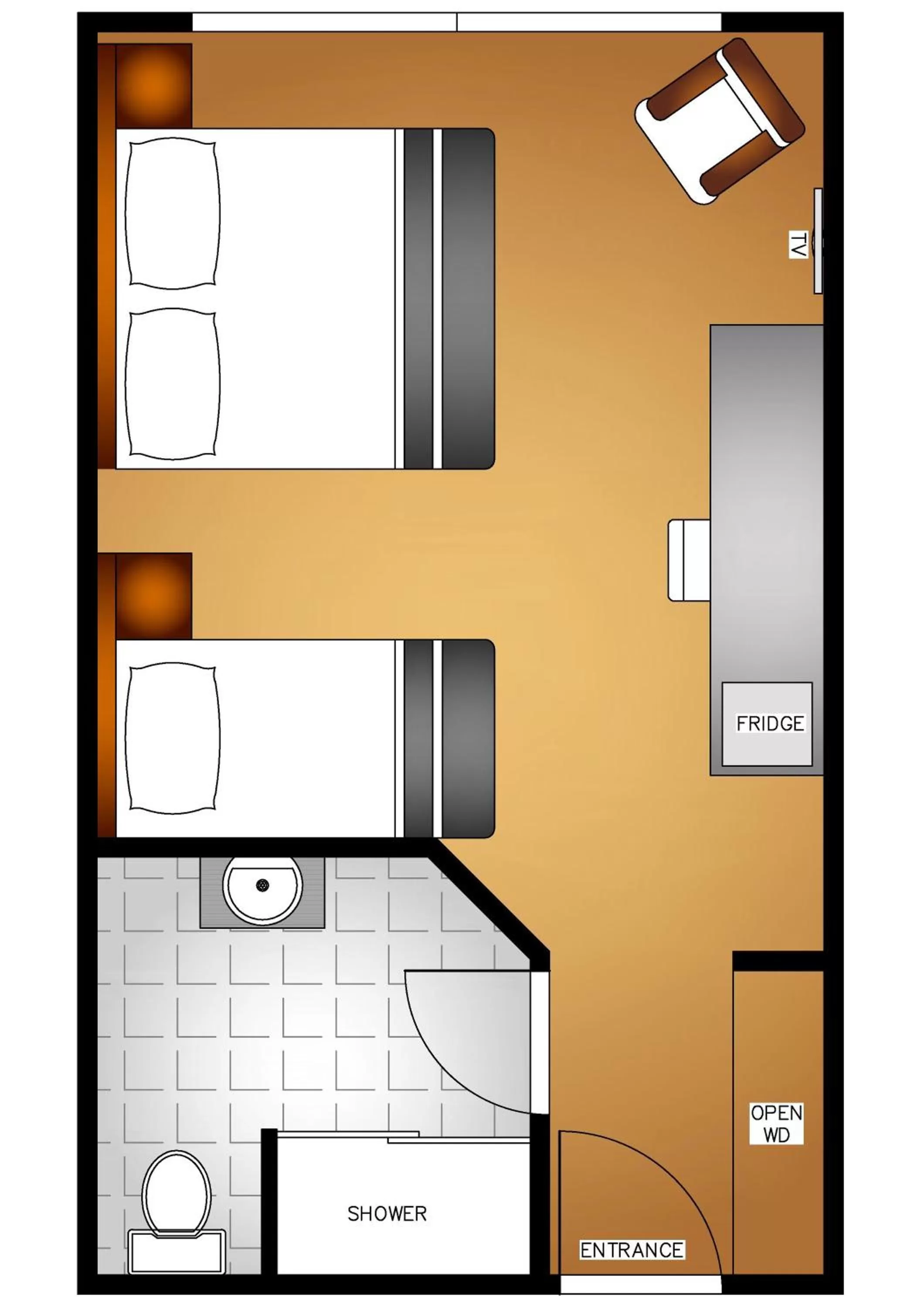 Floor plan in Auckland Airport Kiwi Hotel