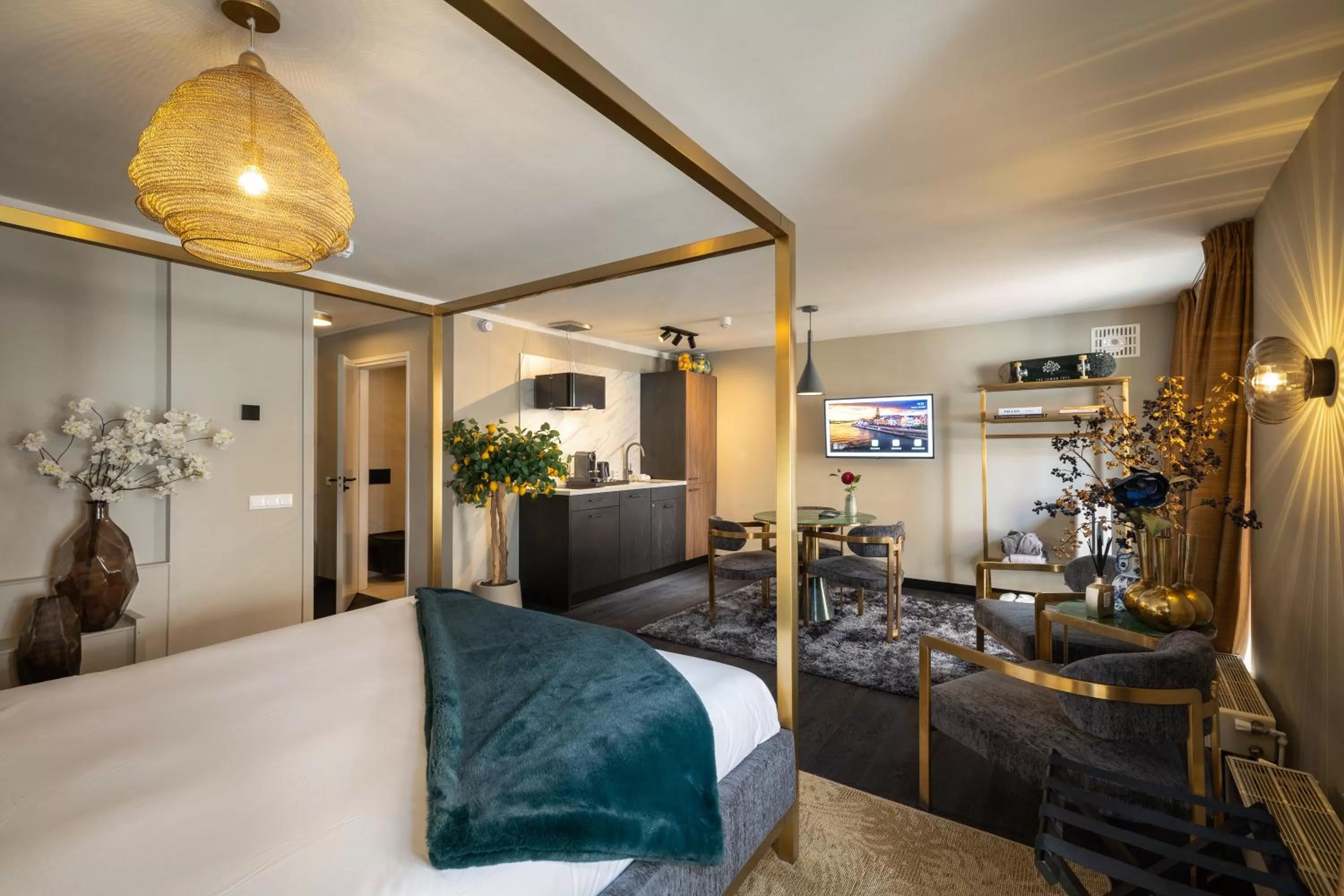 Bed in The Lemon Suites