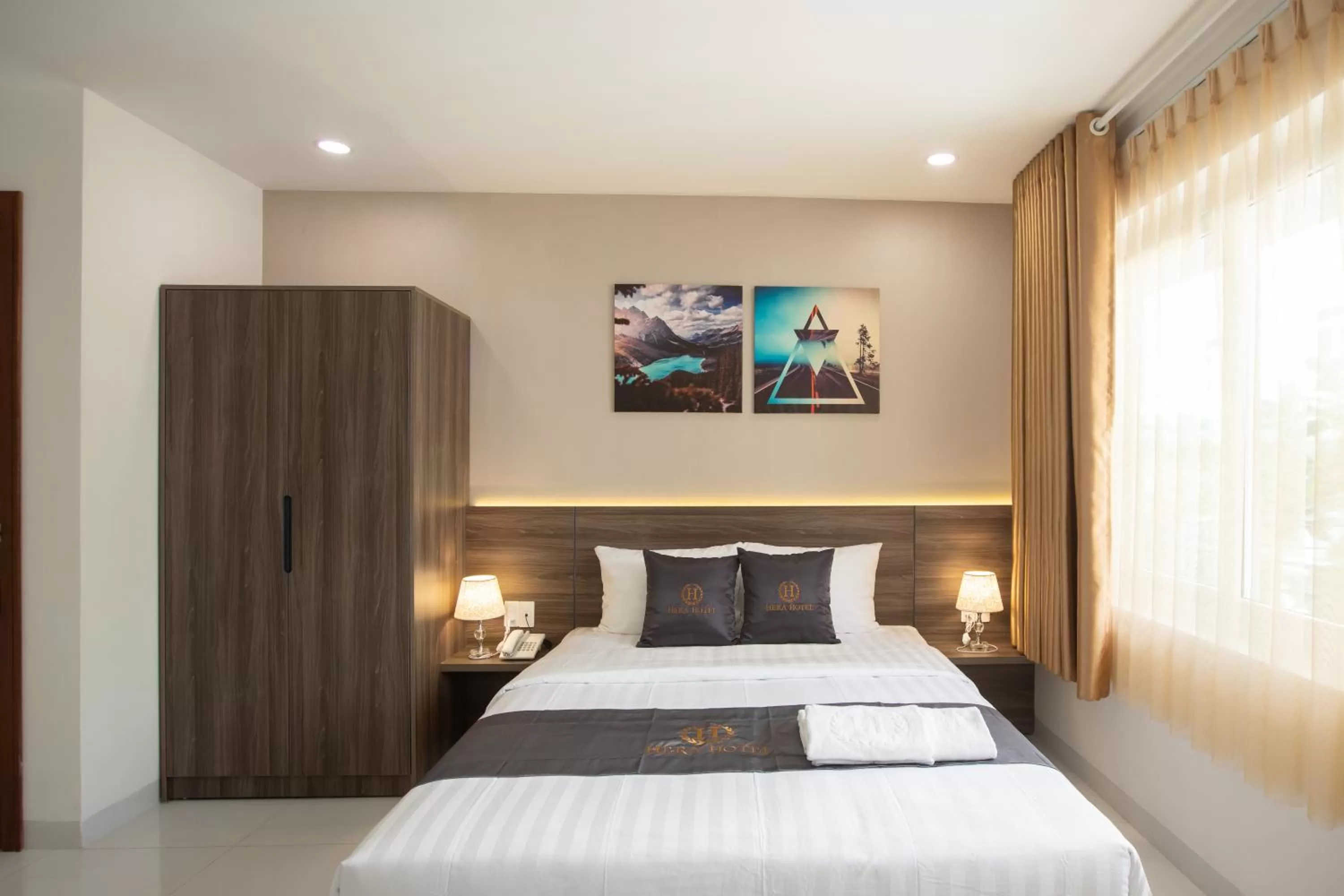 Bed in Hera Hotel Airport