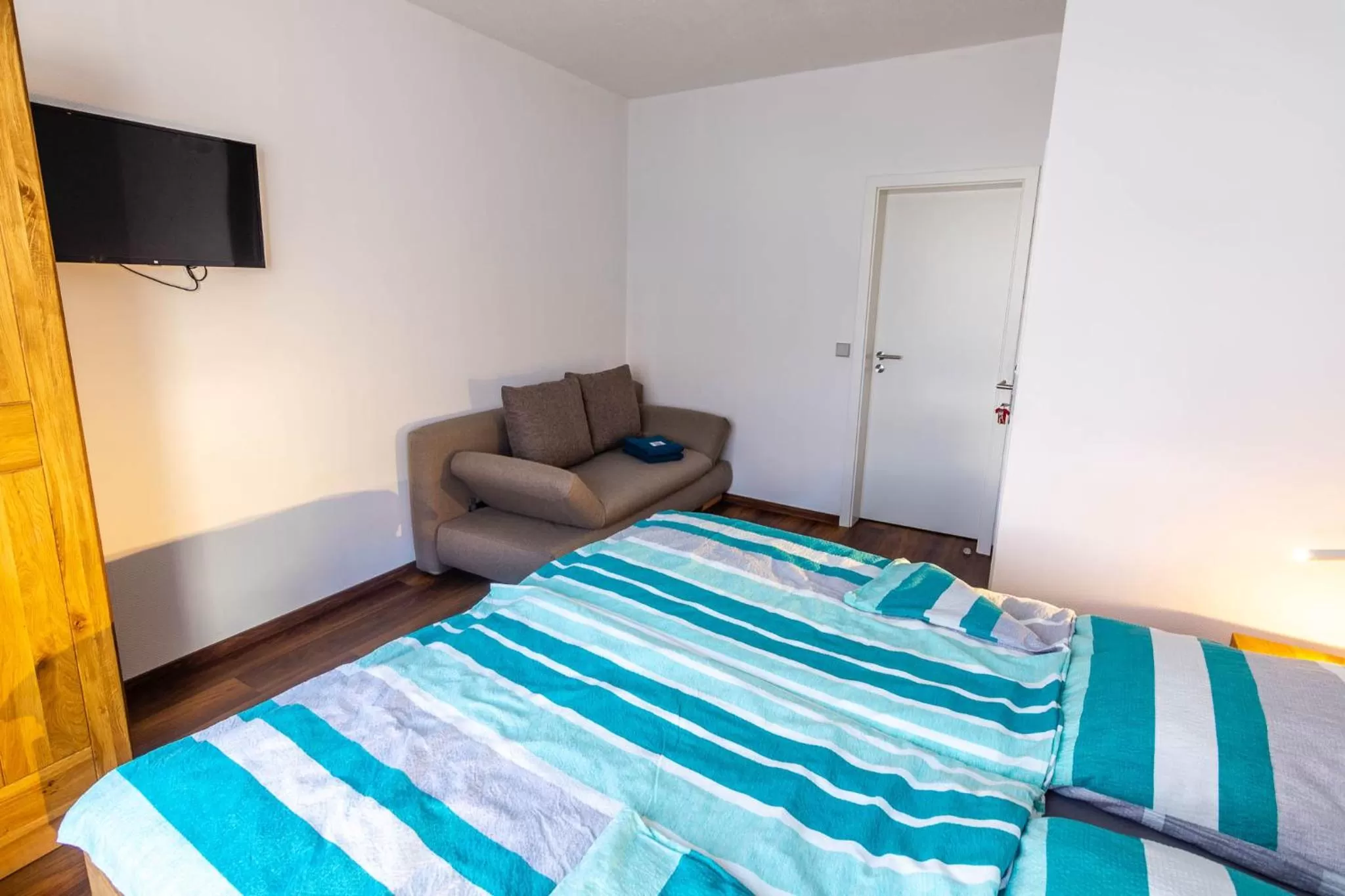 Bedroom, Bed in Gästehaus Jagsttal