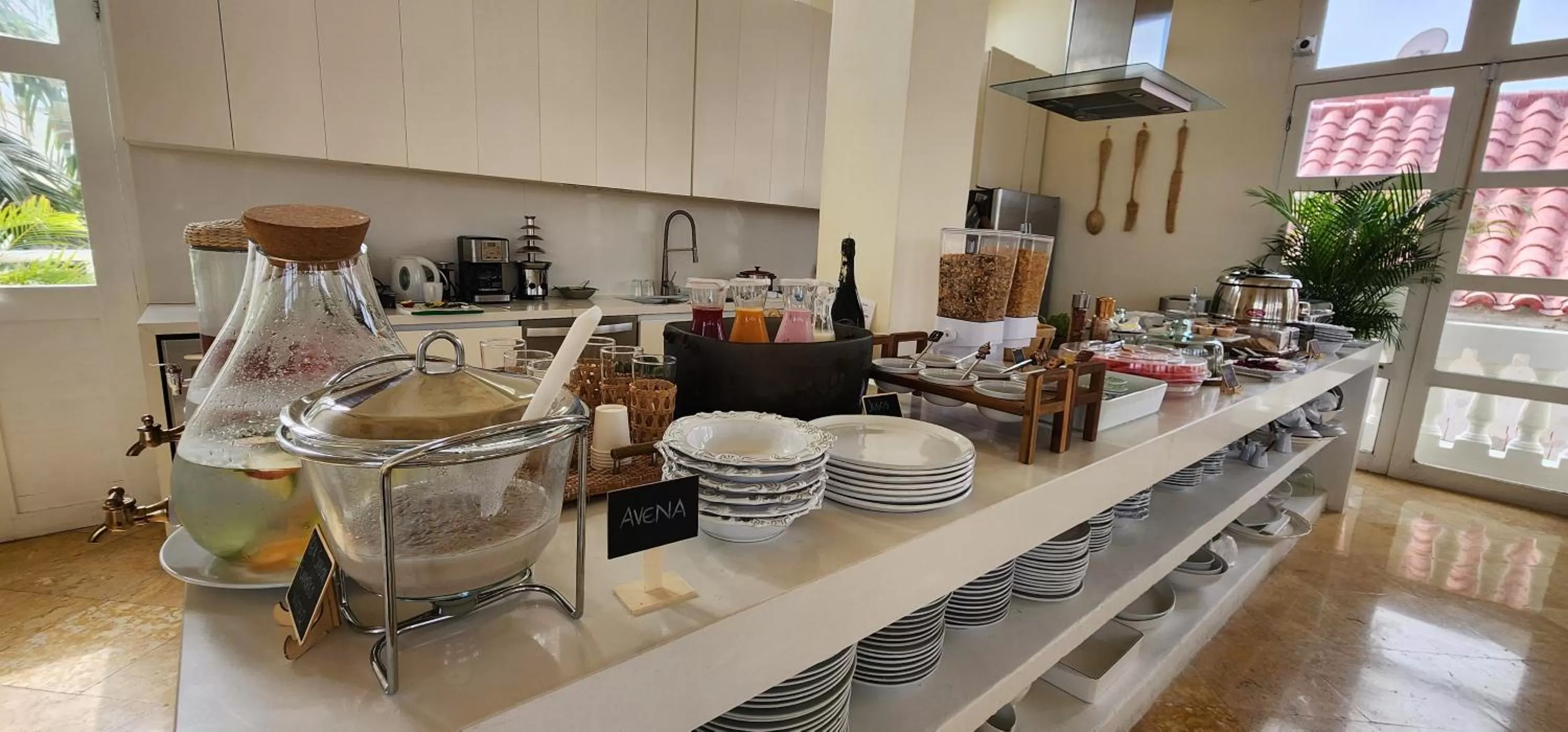 Buffet breakfast in Casa Diluca Cartagena Hotel Boutique