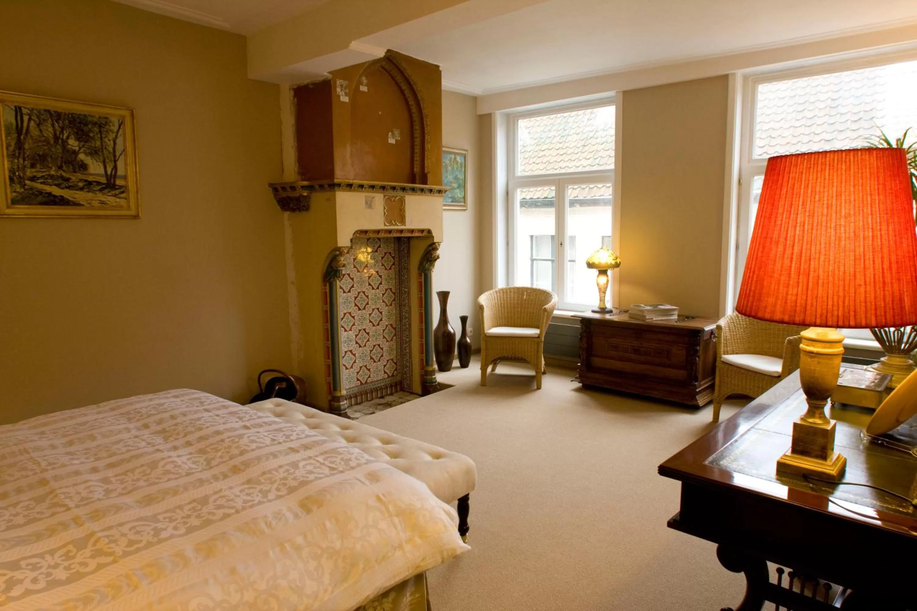 Seating area, Bed in B&B Huis ´T Schaep