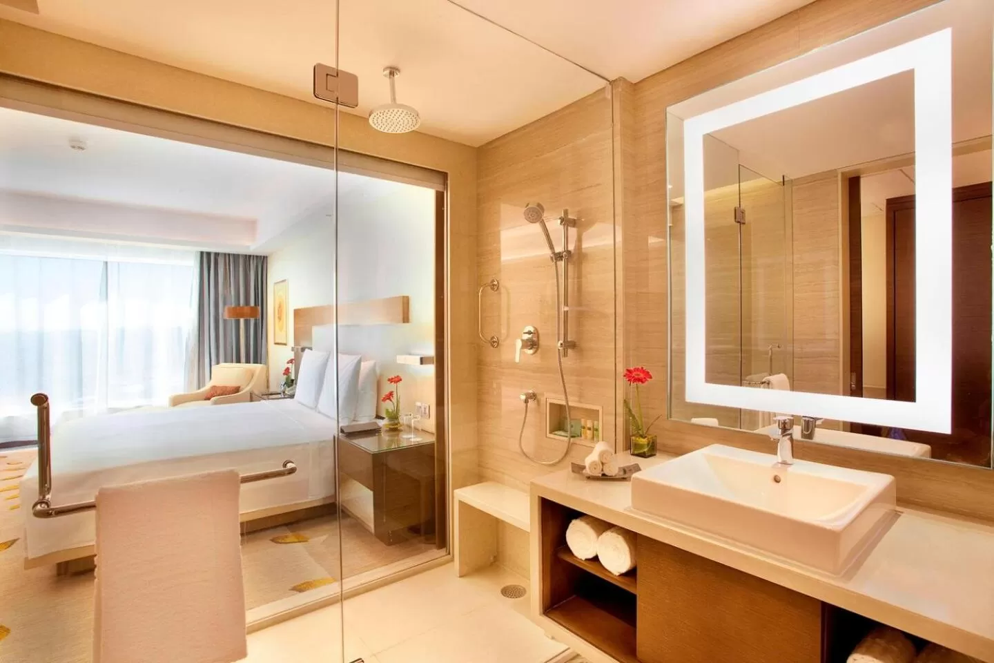 Bathroom, Bed in Courtyard by Marriott Bhopal