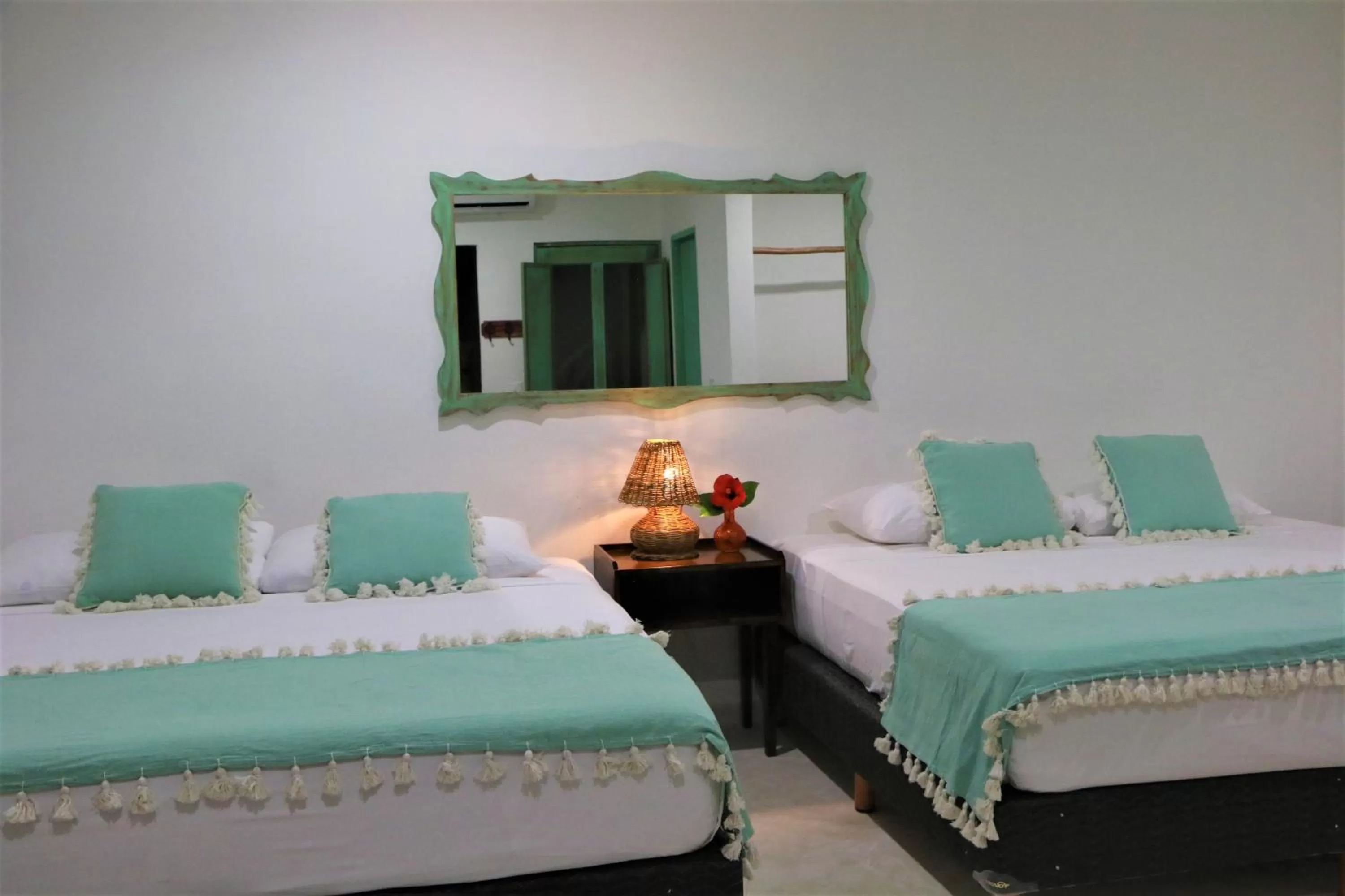 Property building, Bed in Punta Piedra Beach Posada