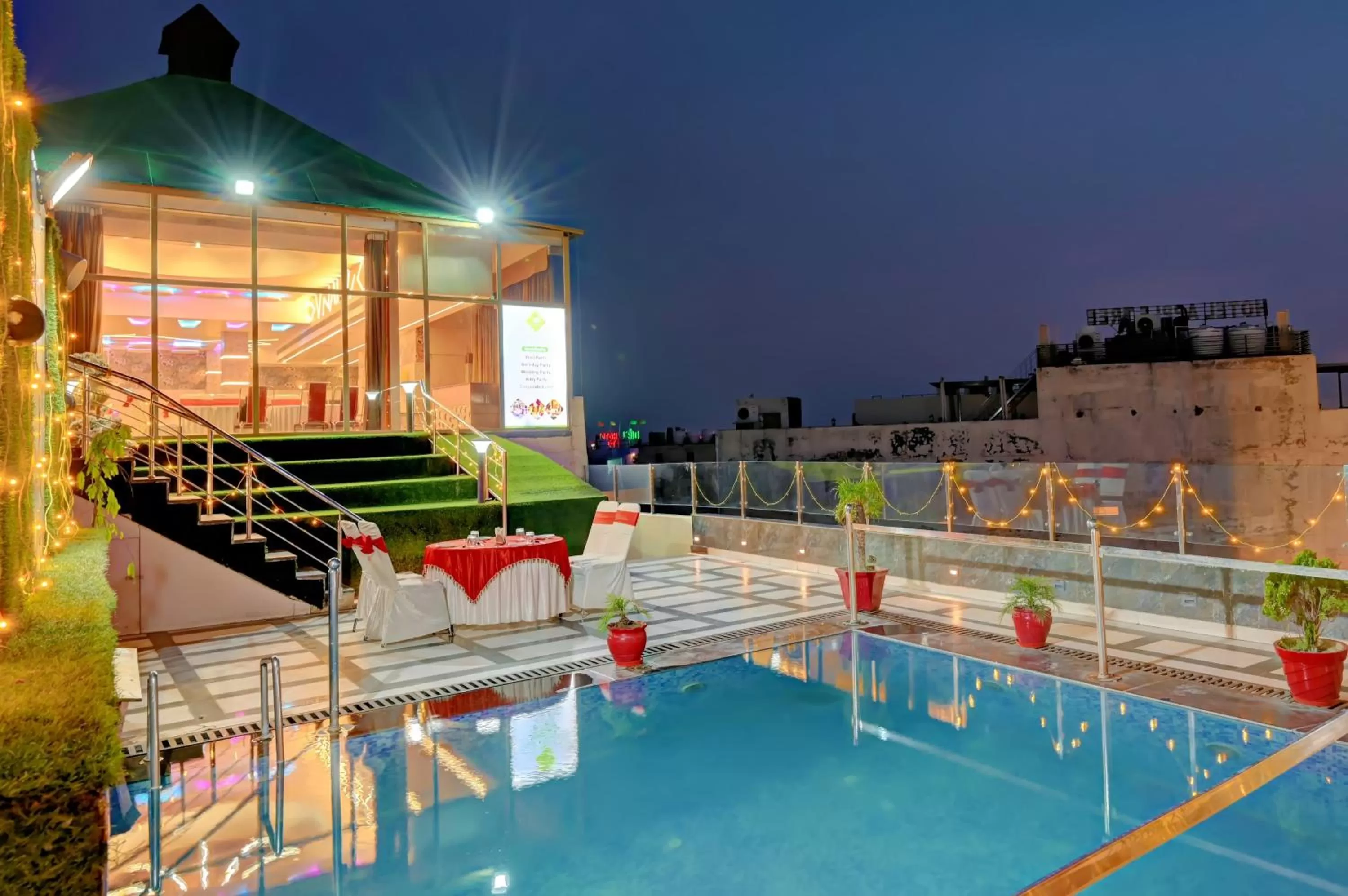 Night, Swimming Pool in DIEU Sallow royal suites