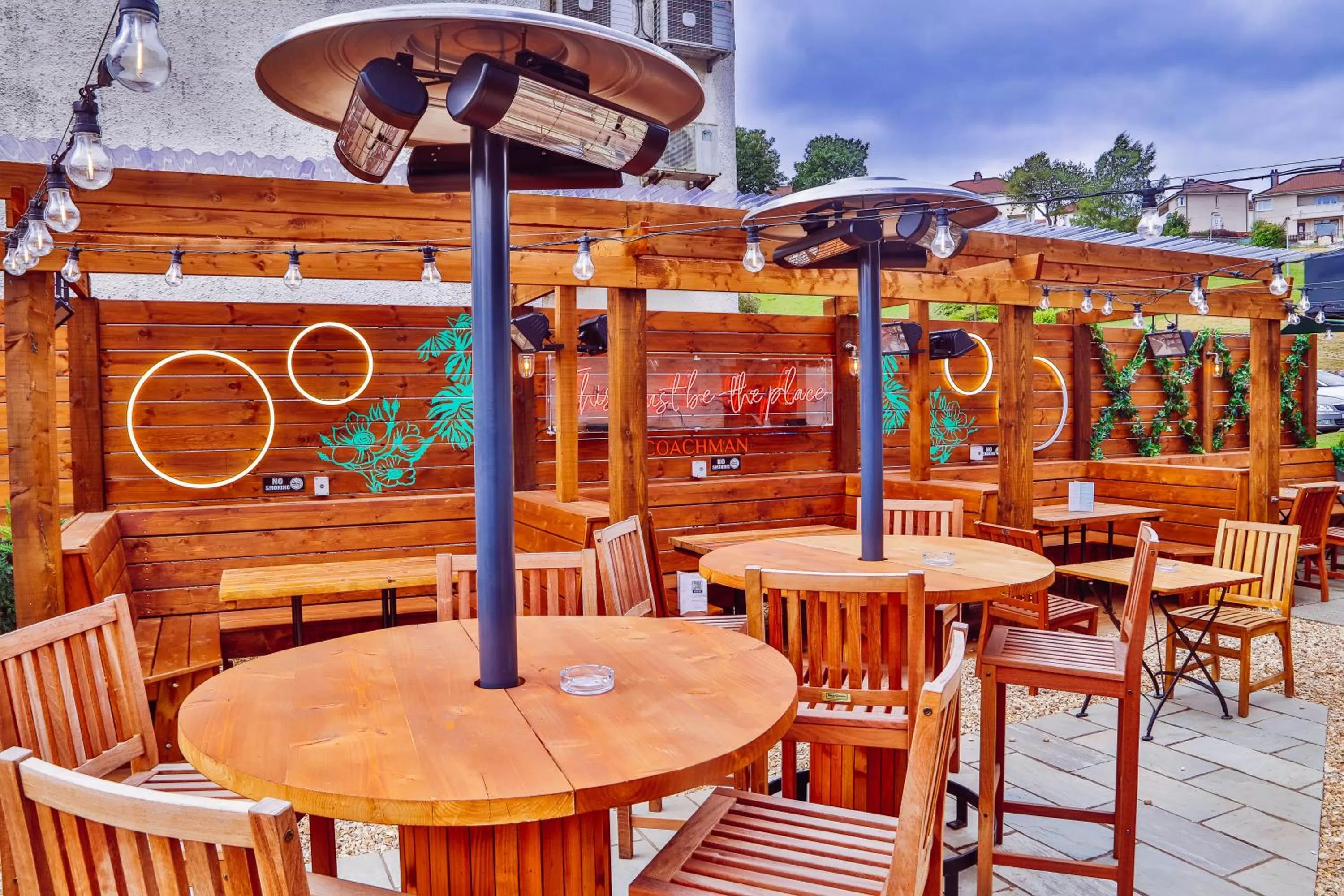 Garden view in The Coachman Hotel