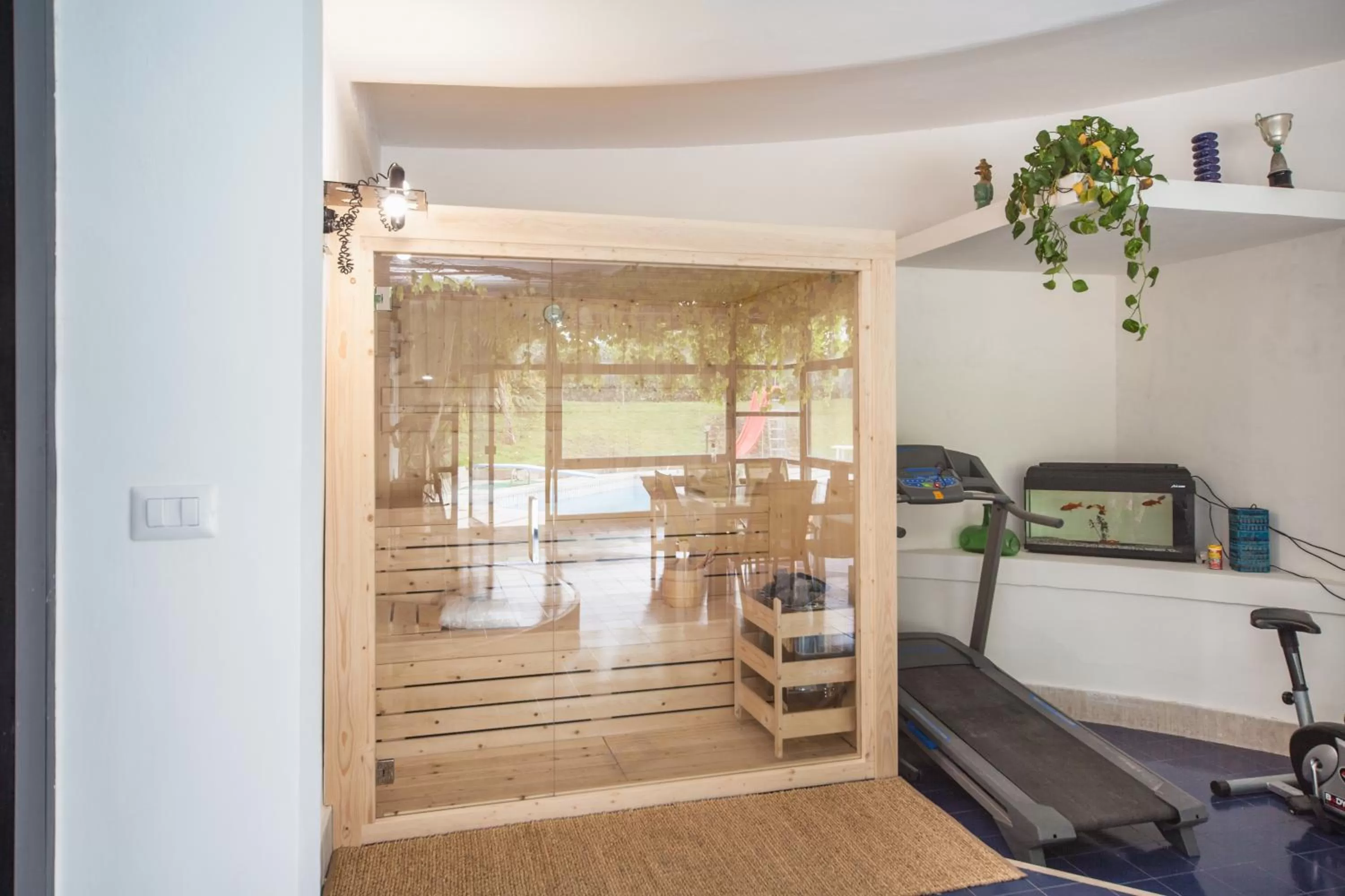 Sauna, Bed in B&B Casina de Goyzueta