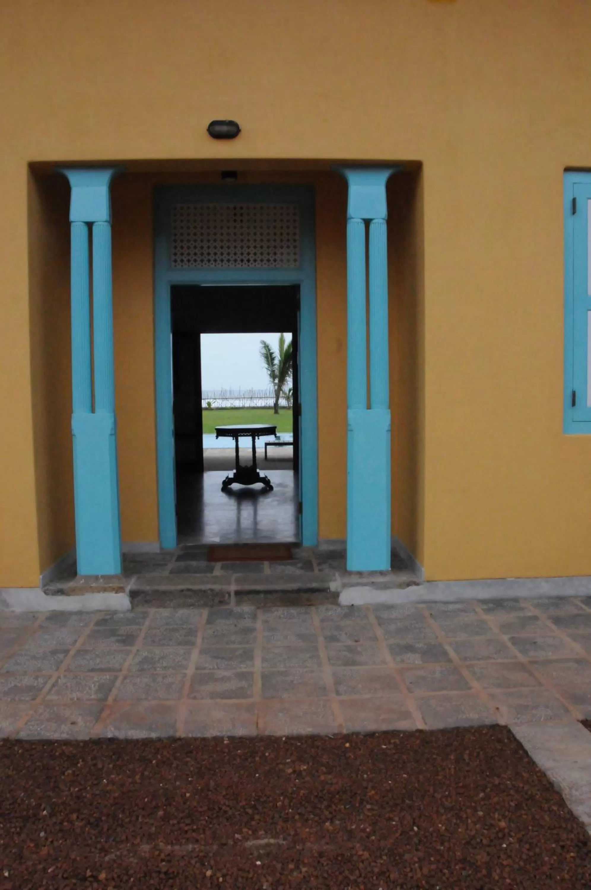 Facade/entrance in Villa Atulya at Ocean's edge