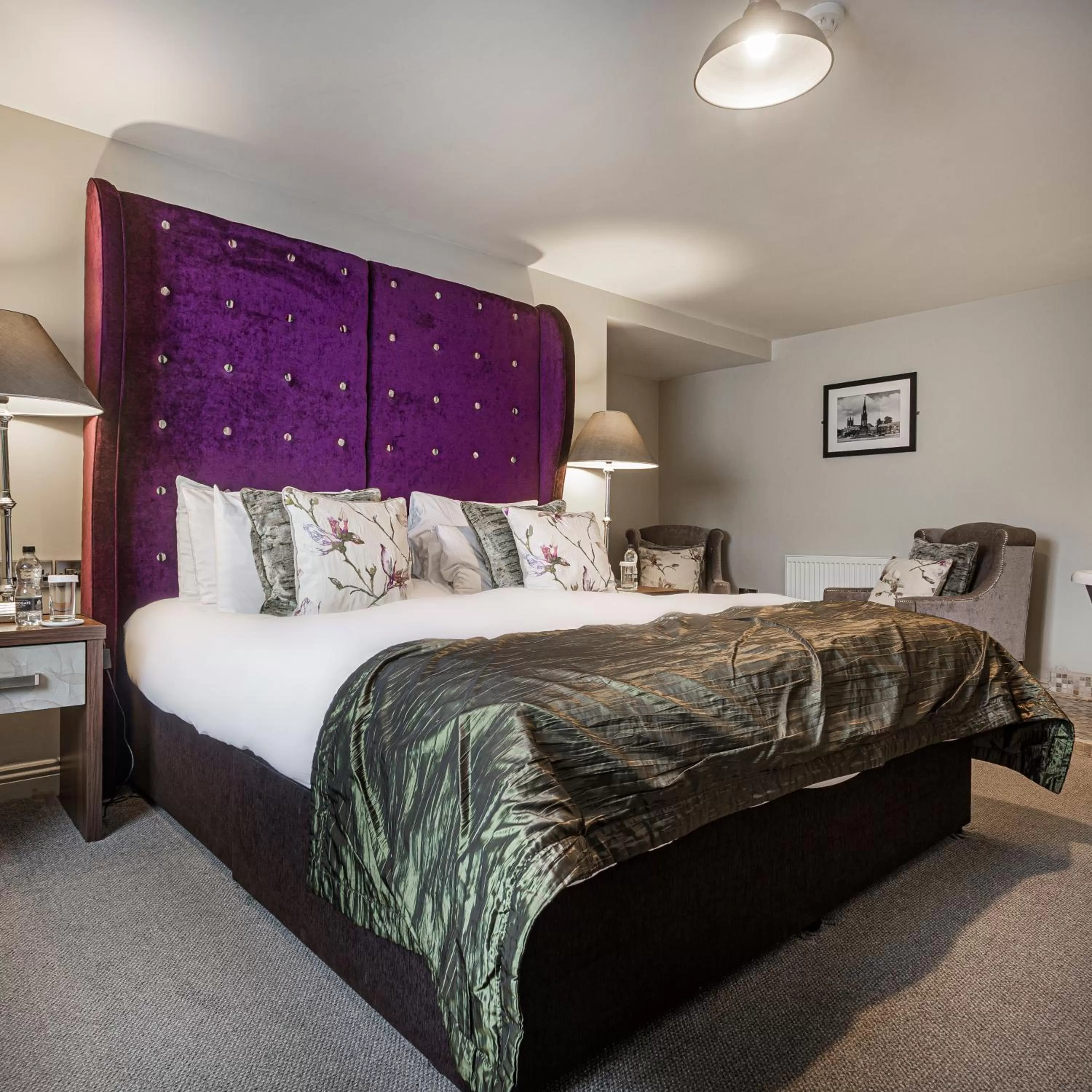 Bedroom, Bed in The Feathers Hotel, Helmsley, North Yorkshire - The Coaching Inn Group