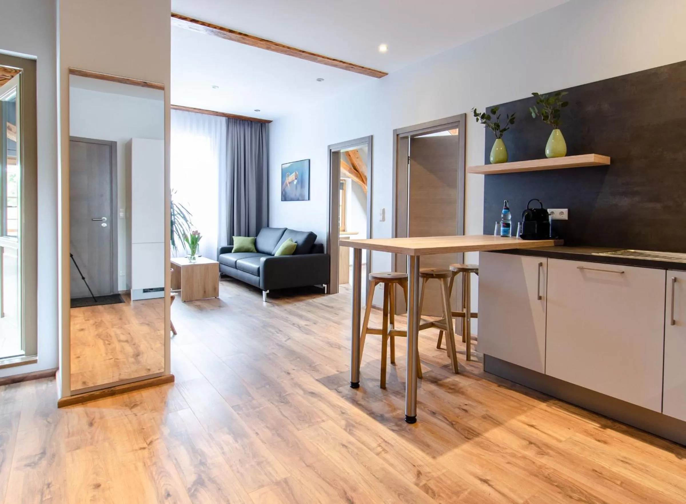 Kitchen/Kitchenette in Restaurant & Appartements In Vino Veritas