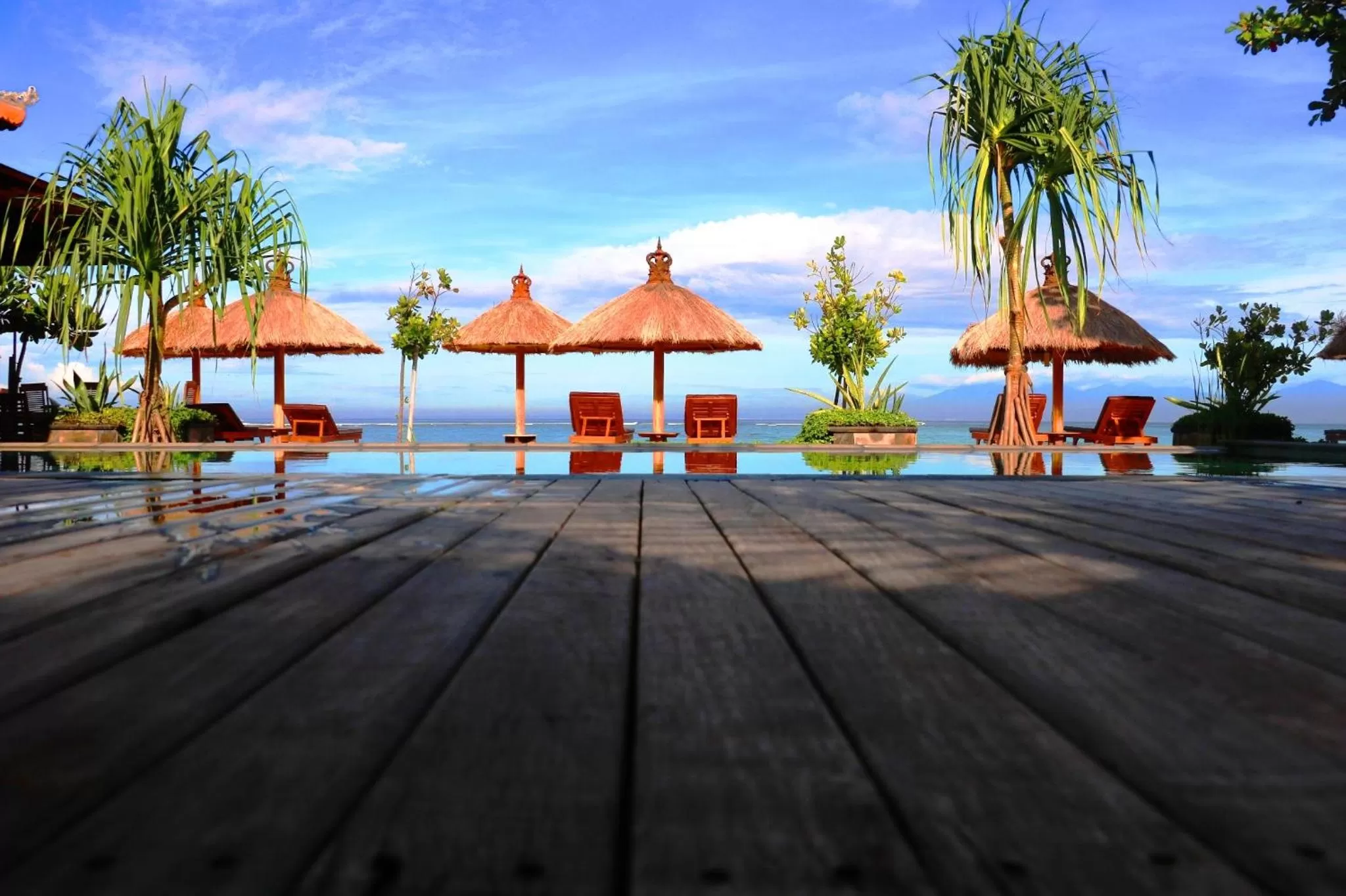 Pool view in Pemedal Beach Resort