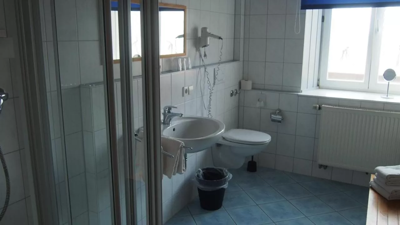 Shower, Bathroom in zum Schwanen Garni
