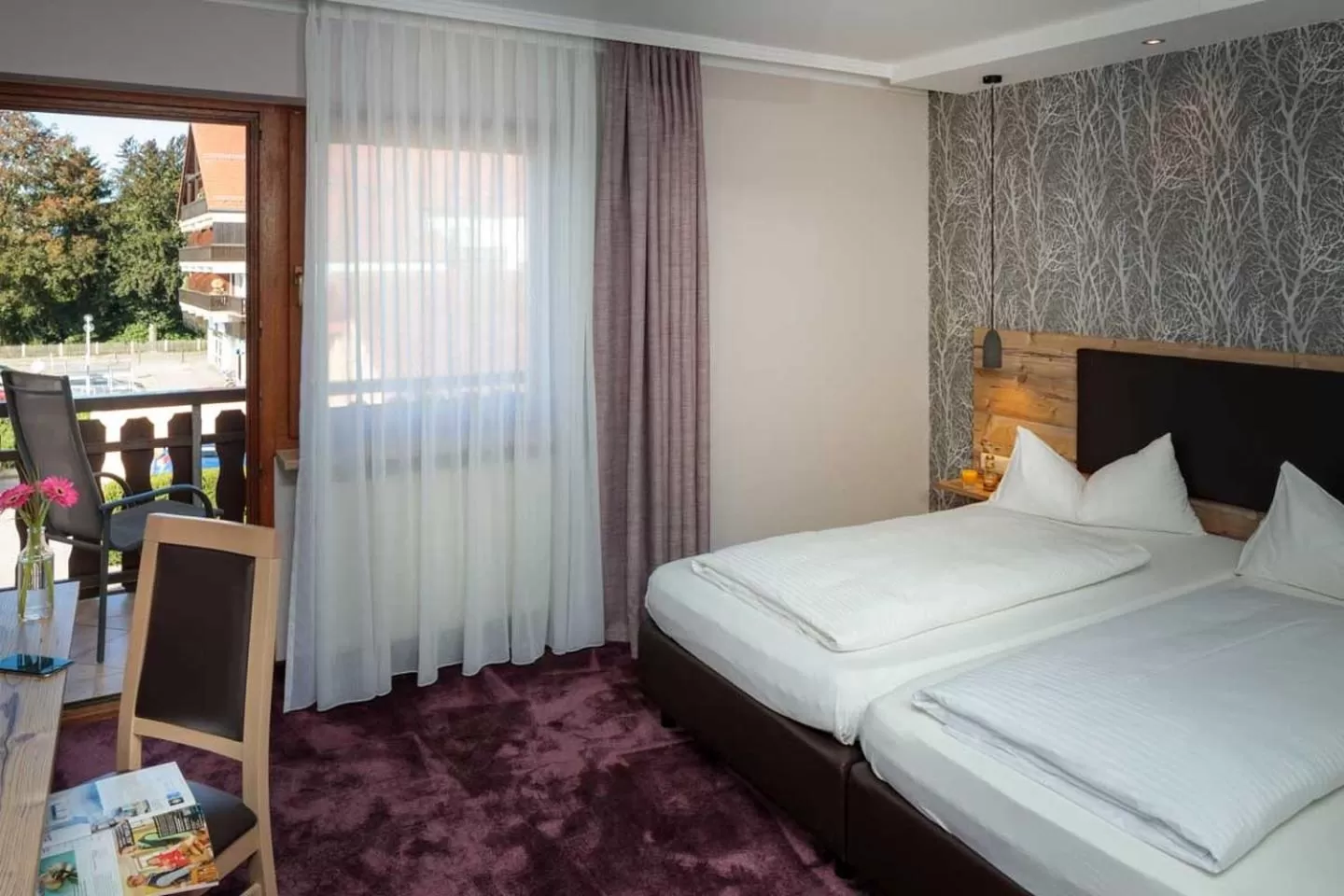 Balcony/Terrace, Bed in Hotel Pockinger Hof