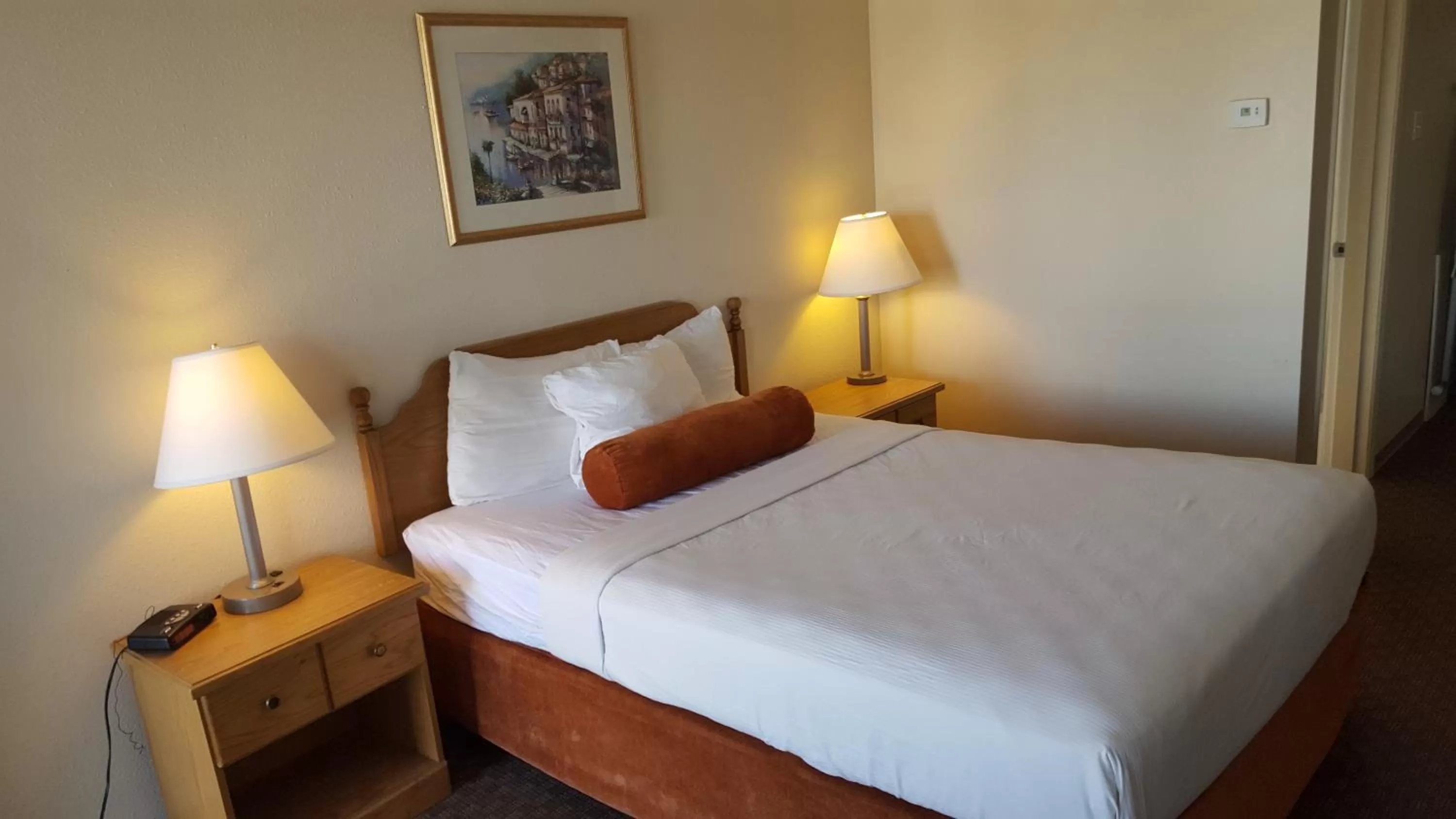 Bed in Knights Inn Lethbridge